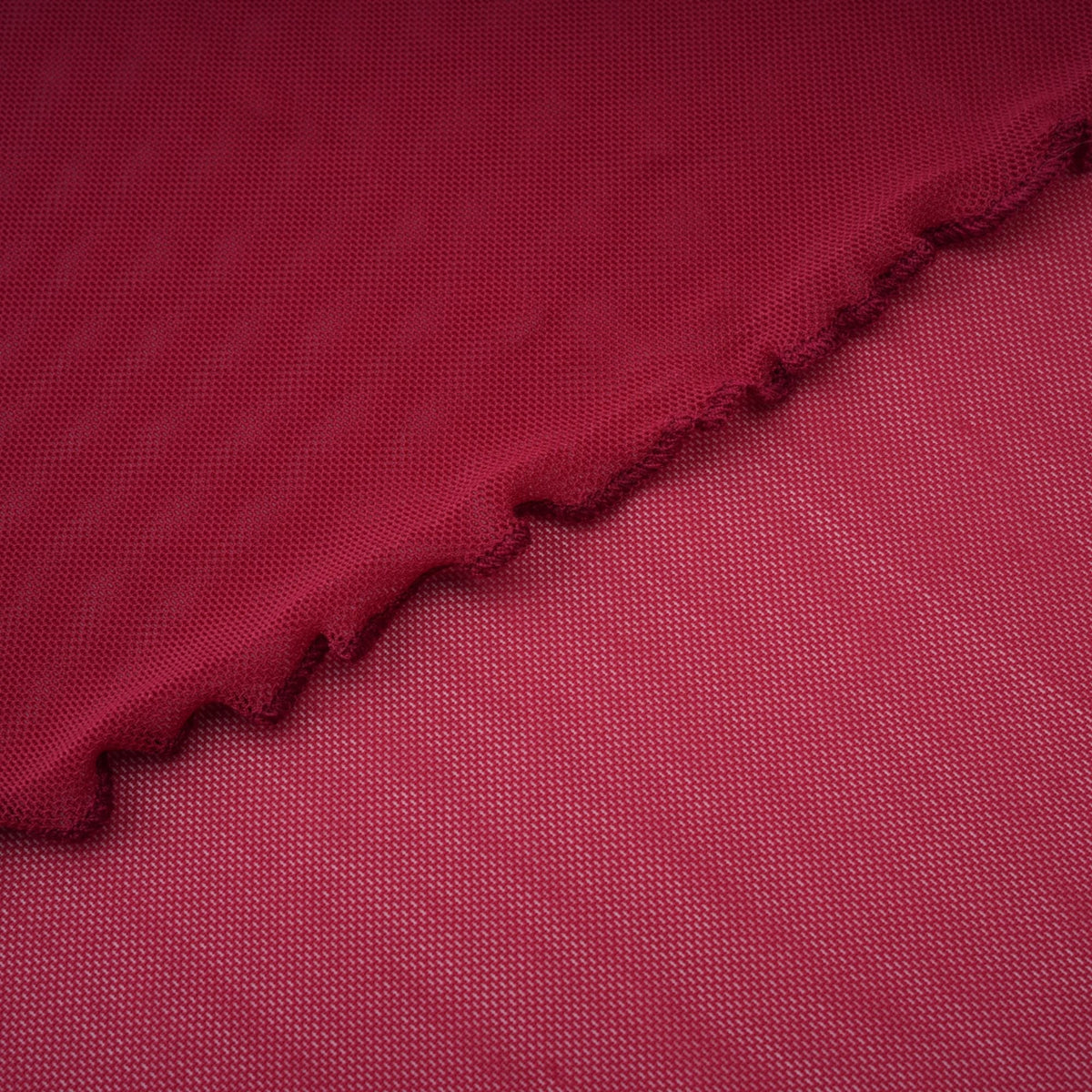 Sylphe Red Asymmetrical Ruched Mesh Maxi Dress (Final Sale-US Only)
