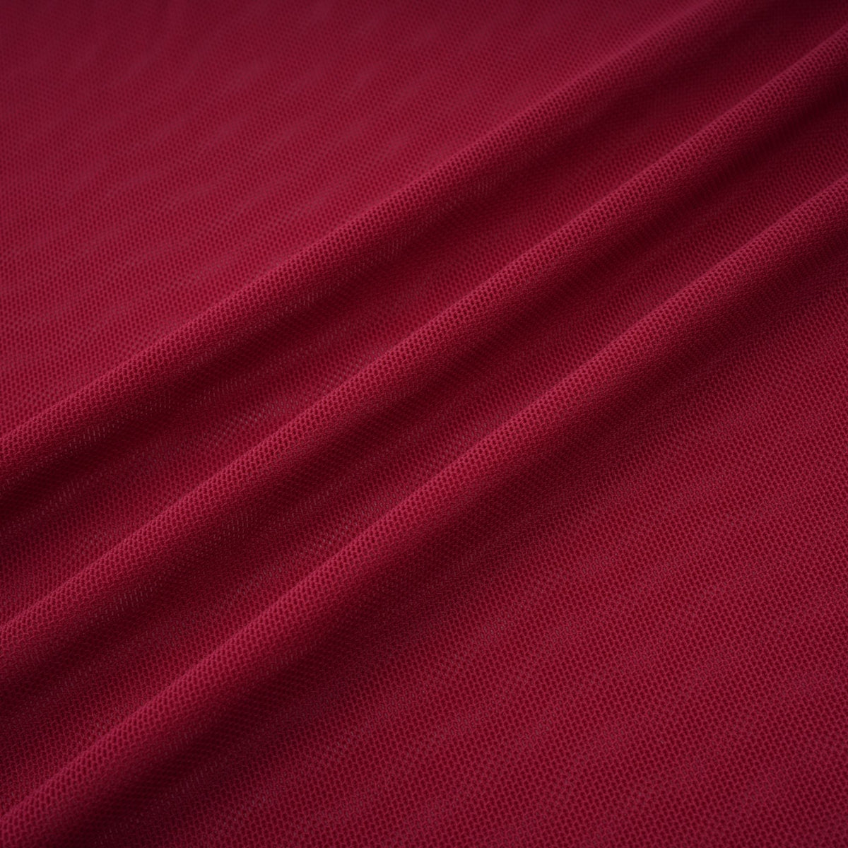 Sylphe Red Asymmetrical Ruched Mesh Maxi Dress