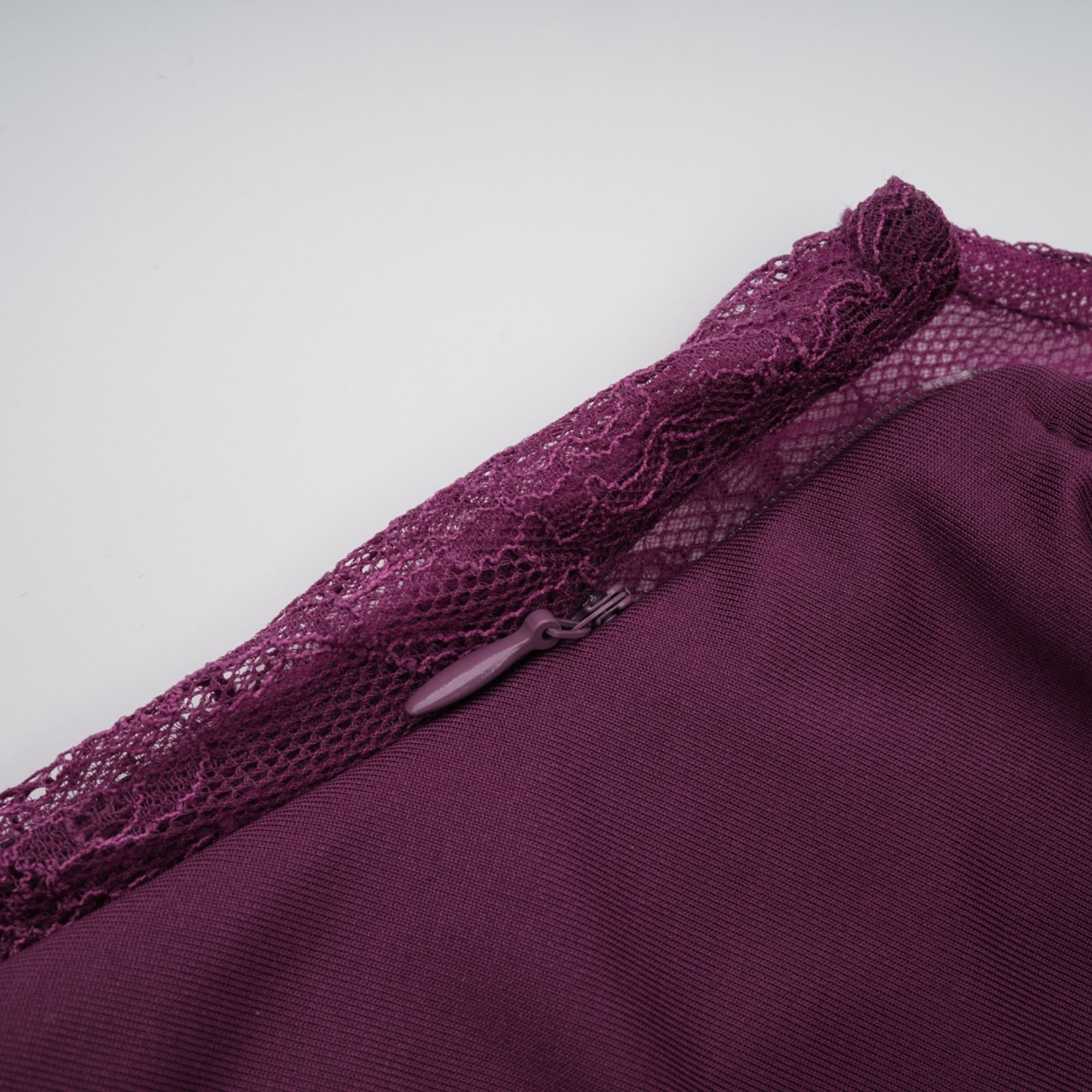 Borbála Magenta Lace Bodice Ruched Maxi Dress