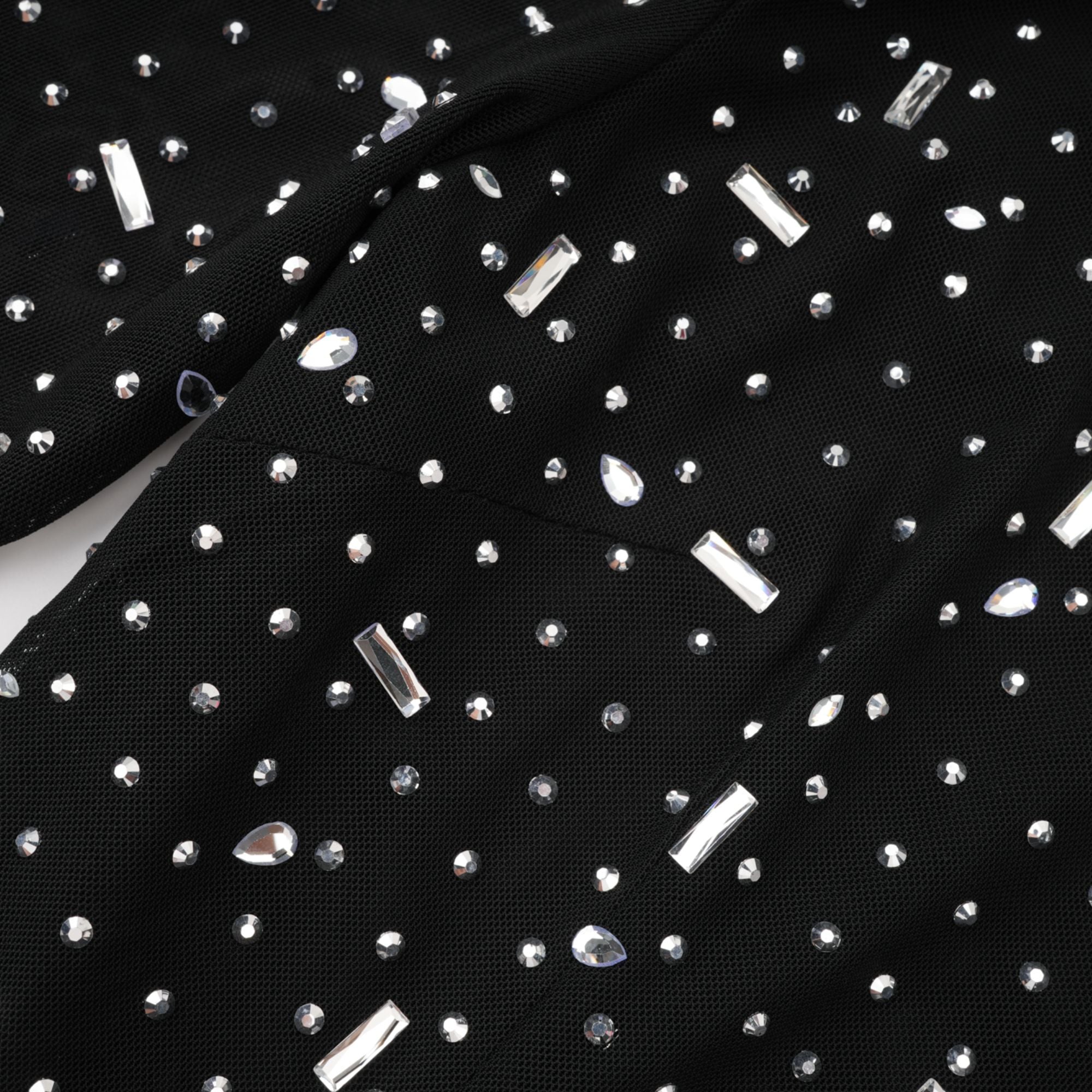 Léna black embellished semi-sheer maxi dress (Final Sale)