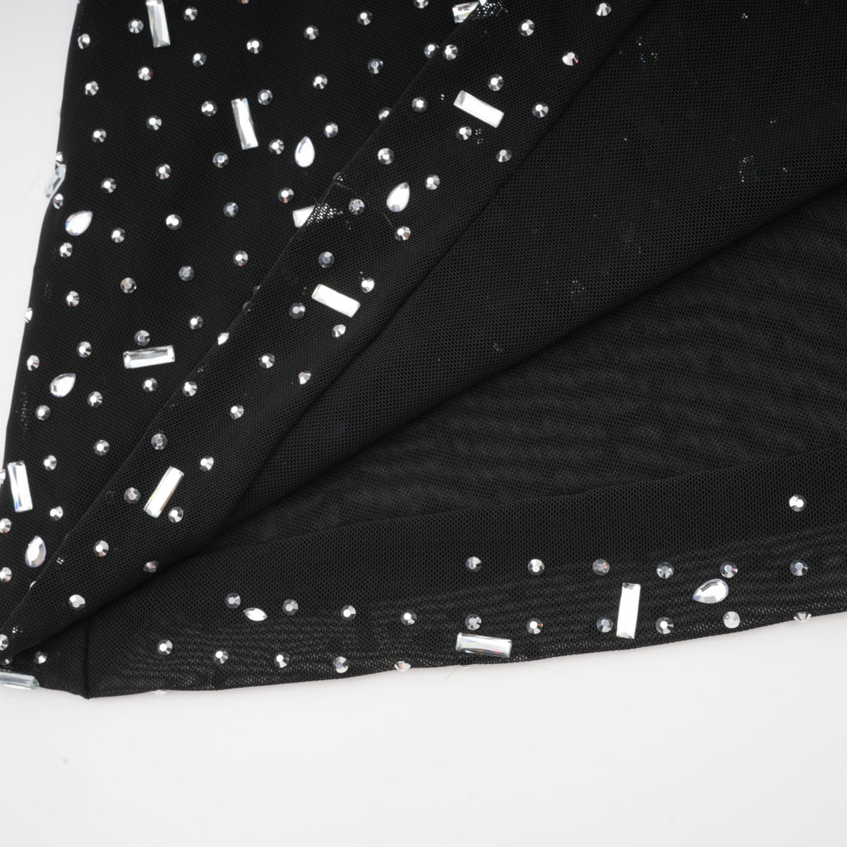 Léna black embellished semi-sheer maxi dress (Final Sale-US Only)