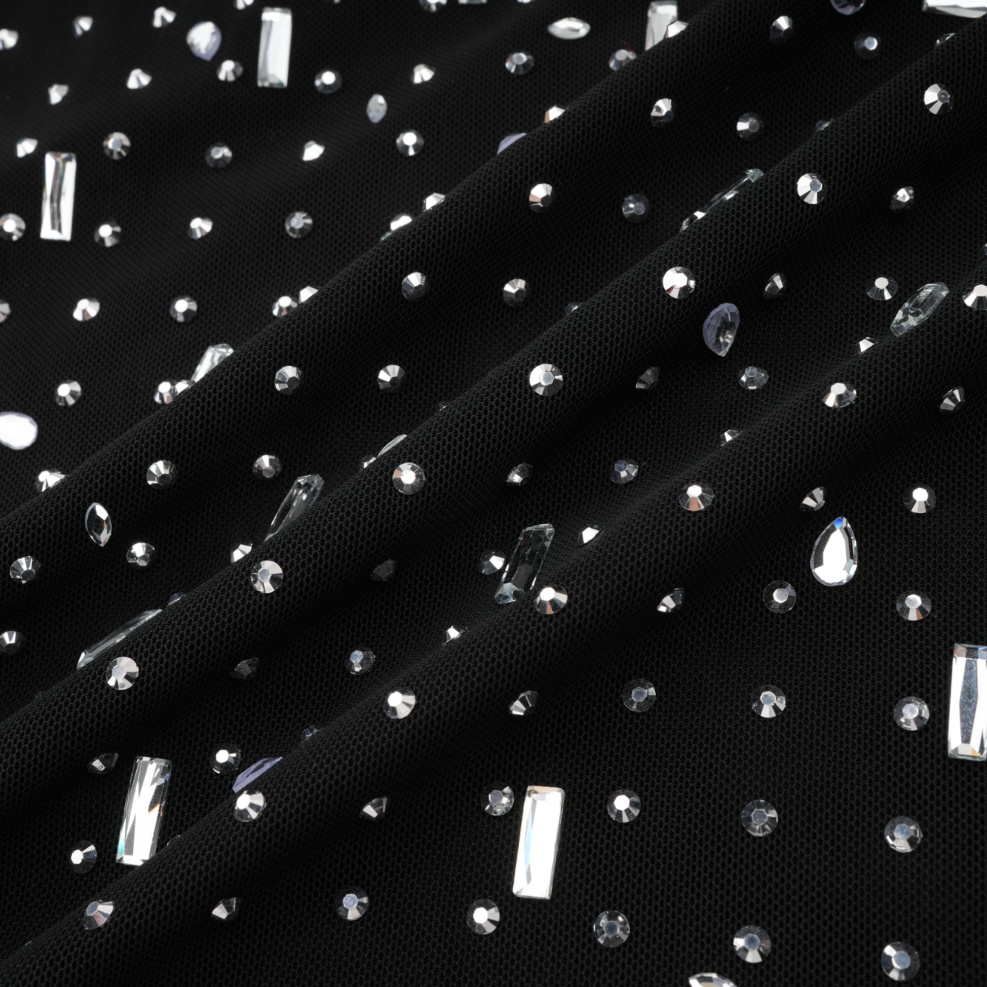 Léna black embellished semi-sheer maxi dress (Final Sale)