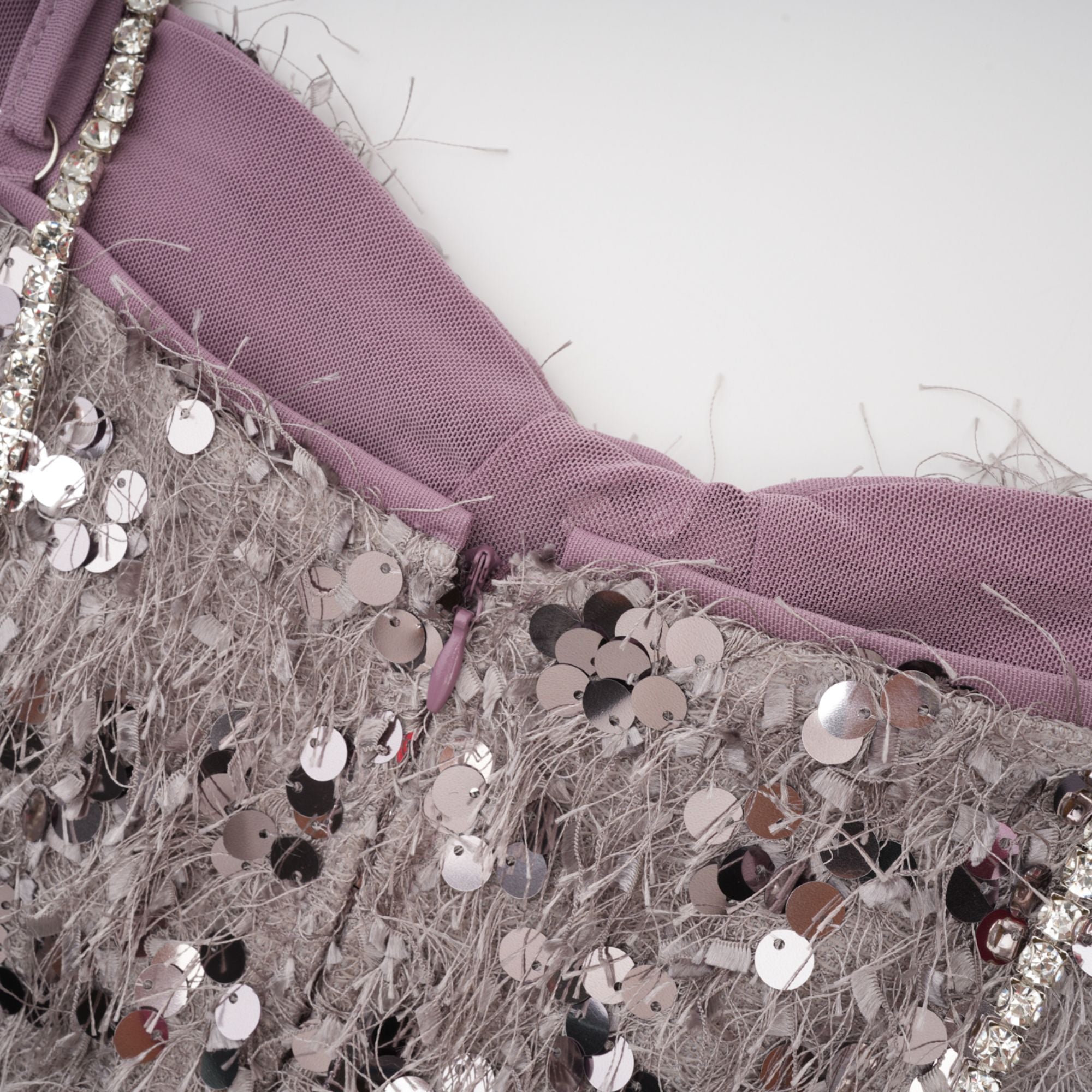 Lucena purple embellished mini dress (US Only)