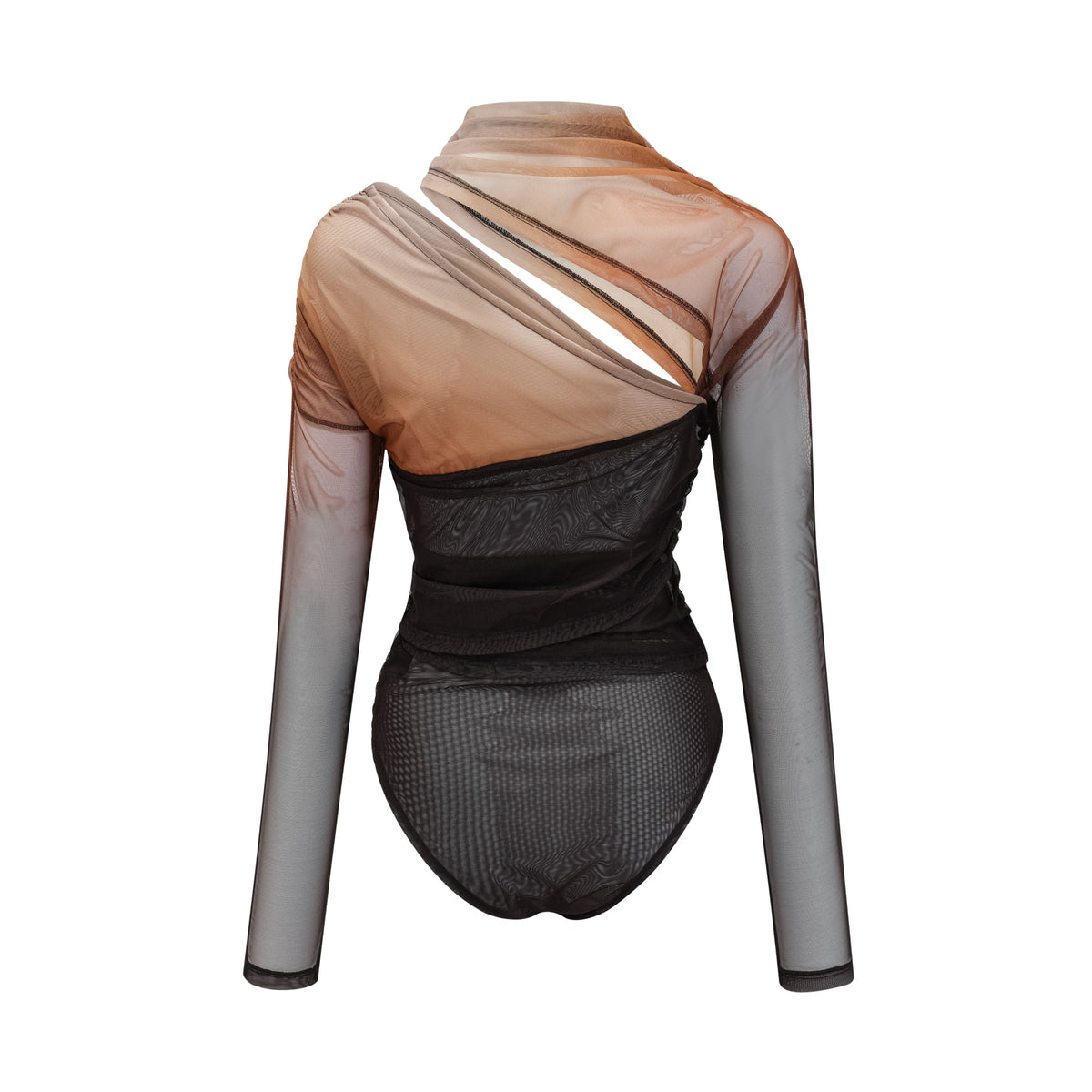 Capucine ruched gradient-effect bodysuit