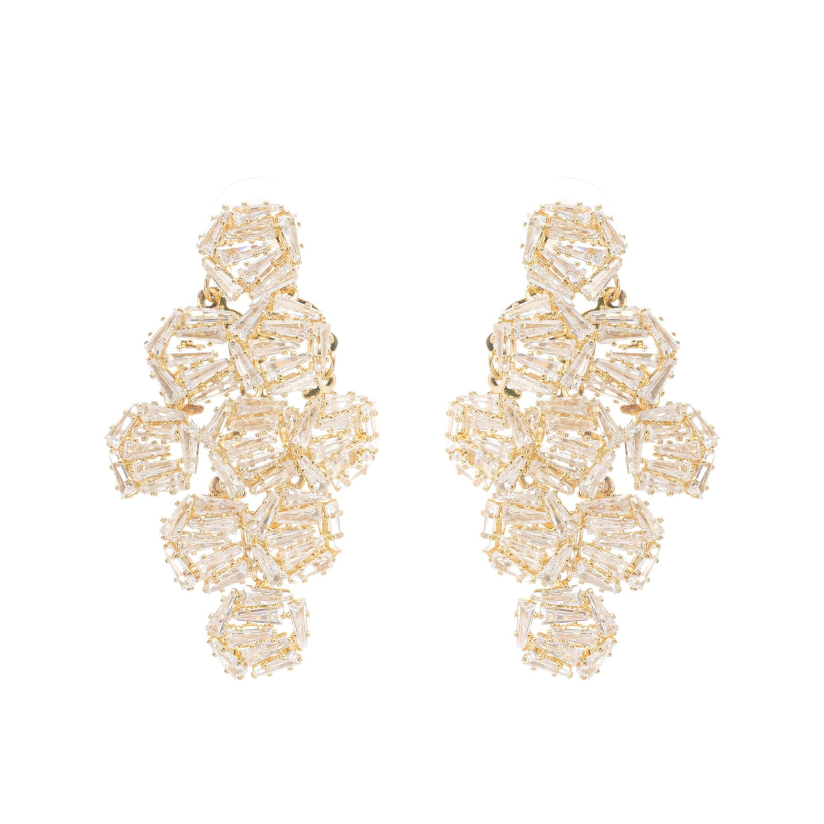 Ariane geometric crystal earrings