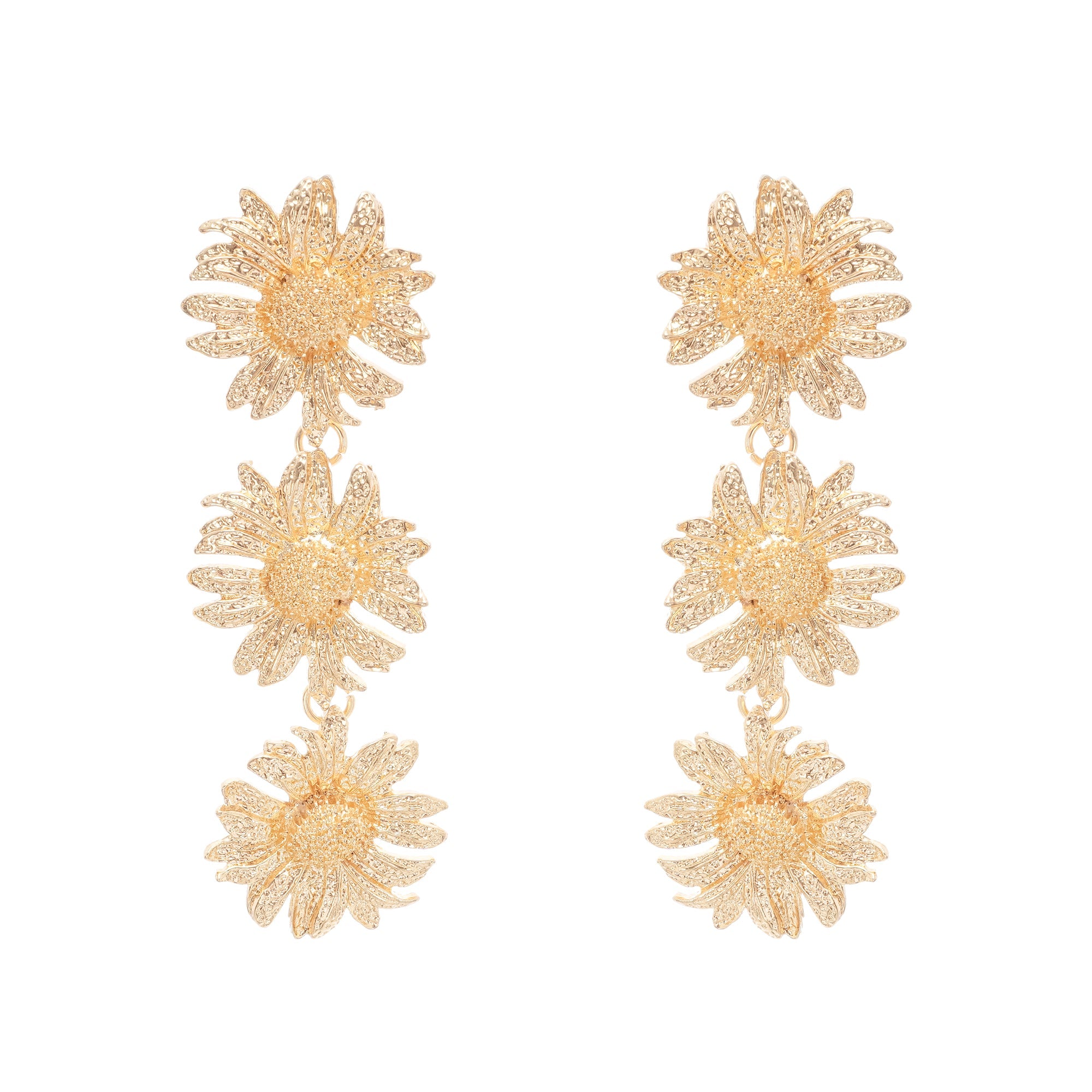 Eléonore sunflower dangle earrings