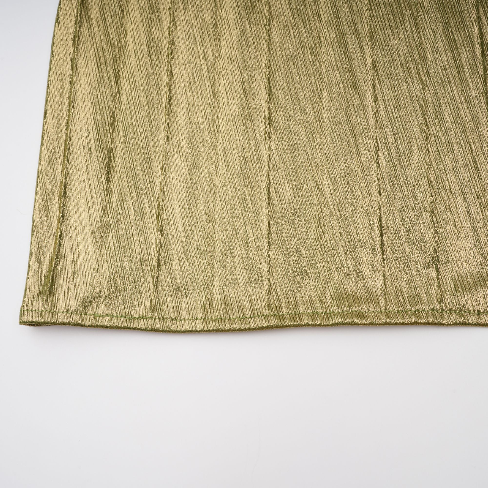 Alchimie Green Glossy Pleated Maxi Dress