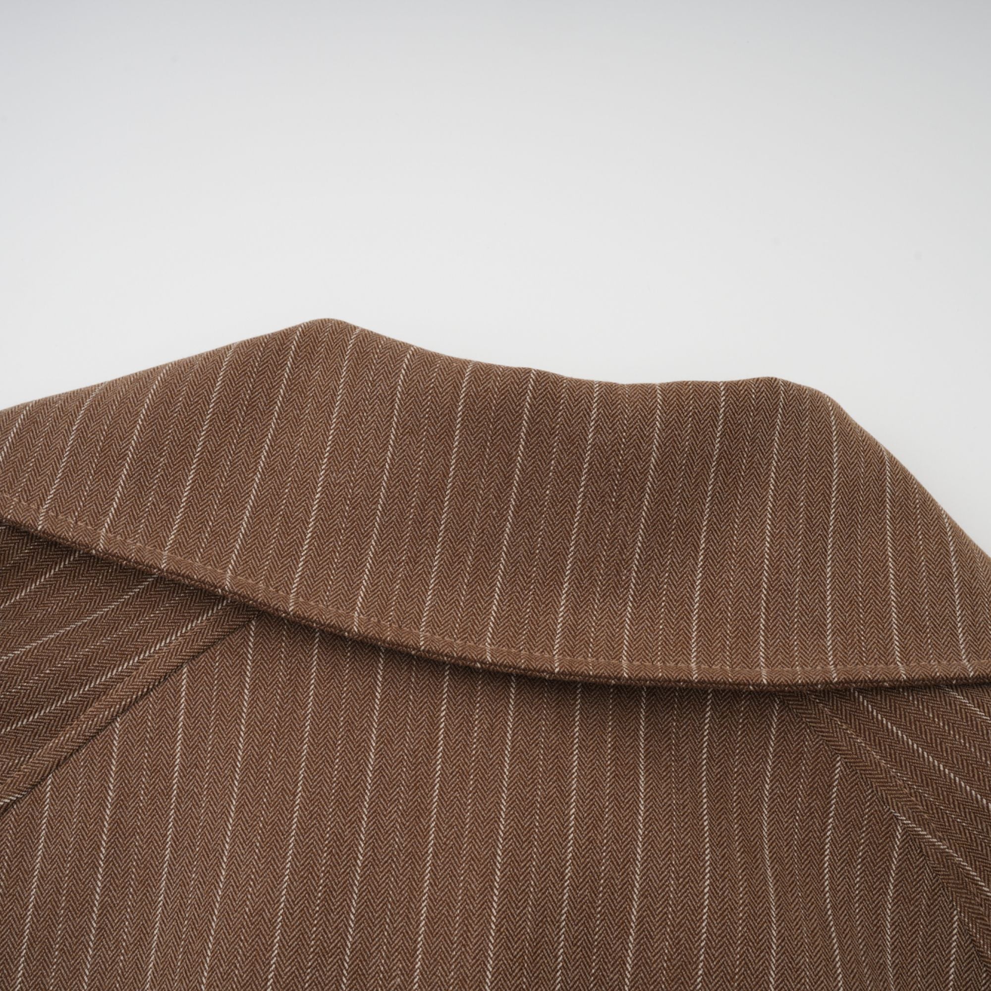 Clémence Brown Striped Trench Coat & Trousers Set - brown