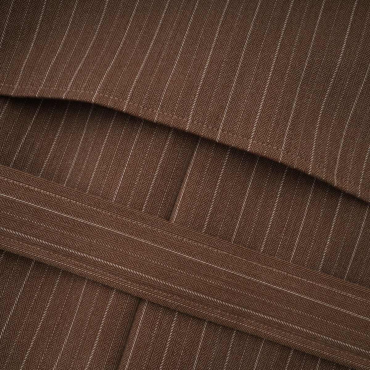 Clémence Brown Striped Trench Coat & Trousers Set (Final Sale-US Only)