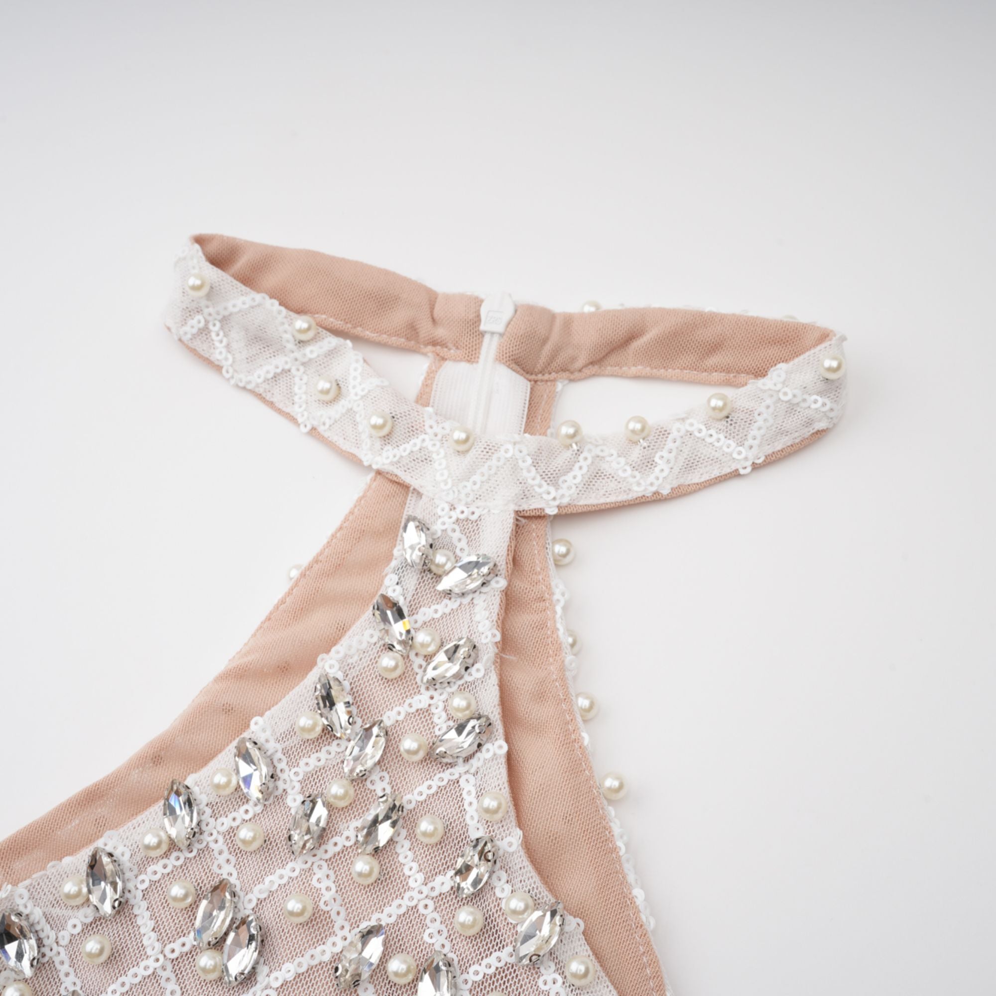 Claudine white embellished halterneck maxi dress