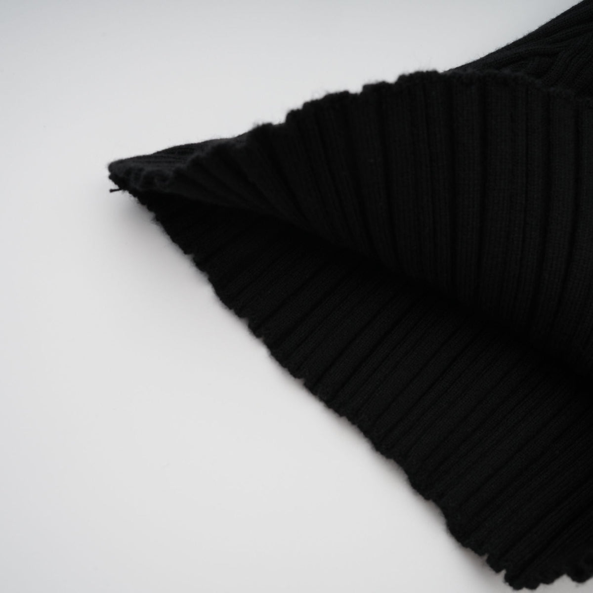 Gabrielle Black Halterneck Ribbed Knit Top