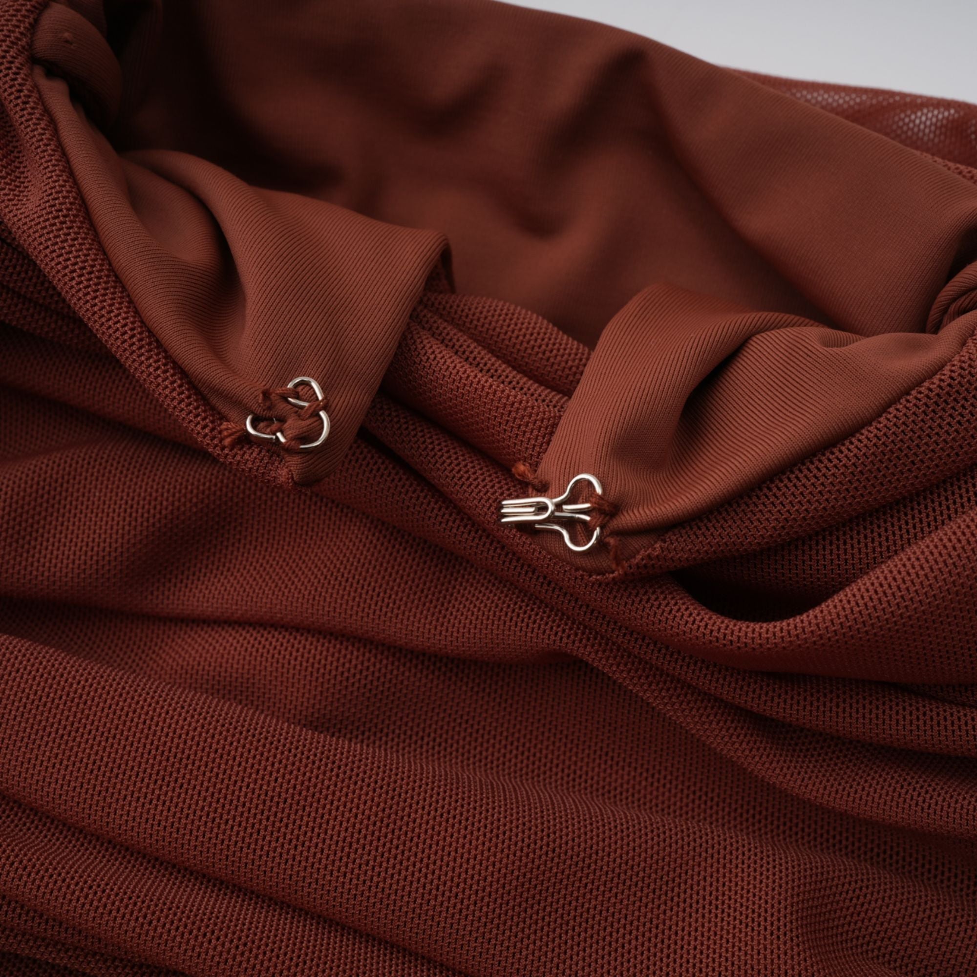 Danaé Brown Shirred-effect Draped Maxi Dress