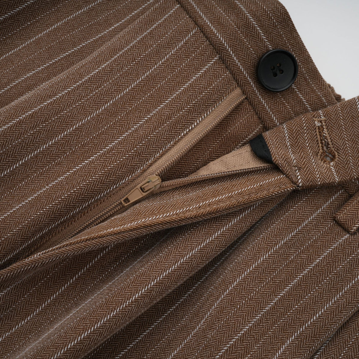 Clémence Brown Striped Trench Coat & Trousers Set (Final Sale-US Only)
