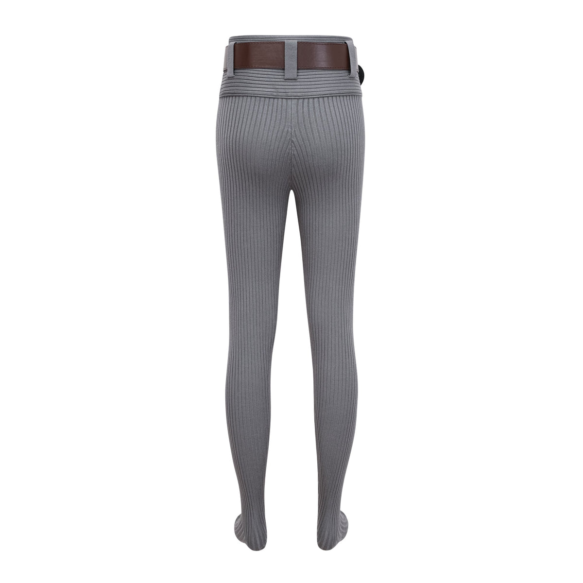 Claire Grey Ribbed Knit Bodysuit & Trousers Set (Final Sale-US Only)