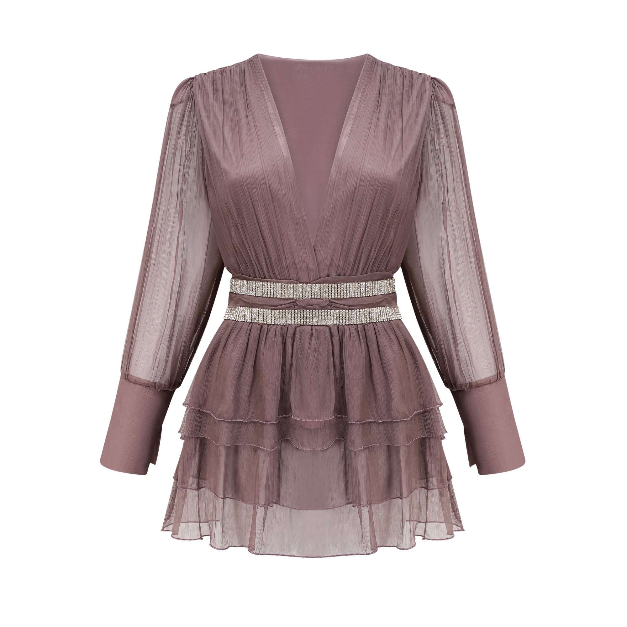 Ellica crystal-embellished silk mini dress (US Only)