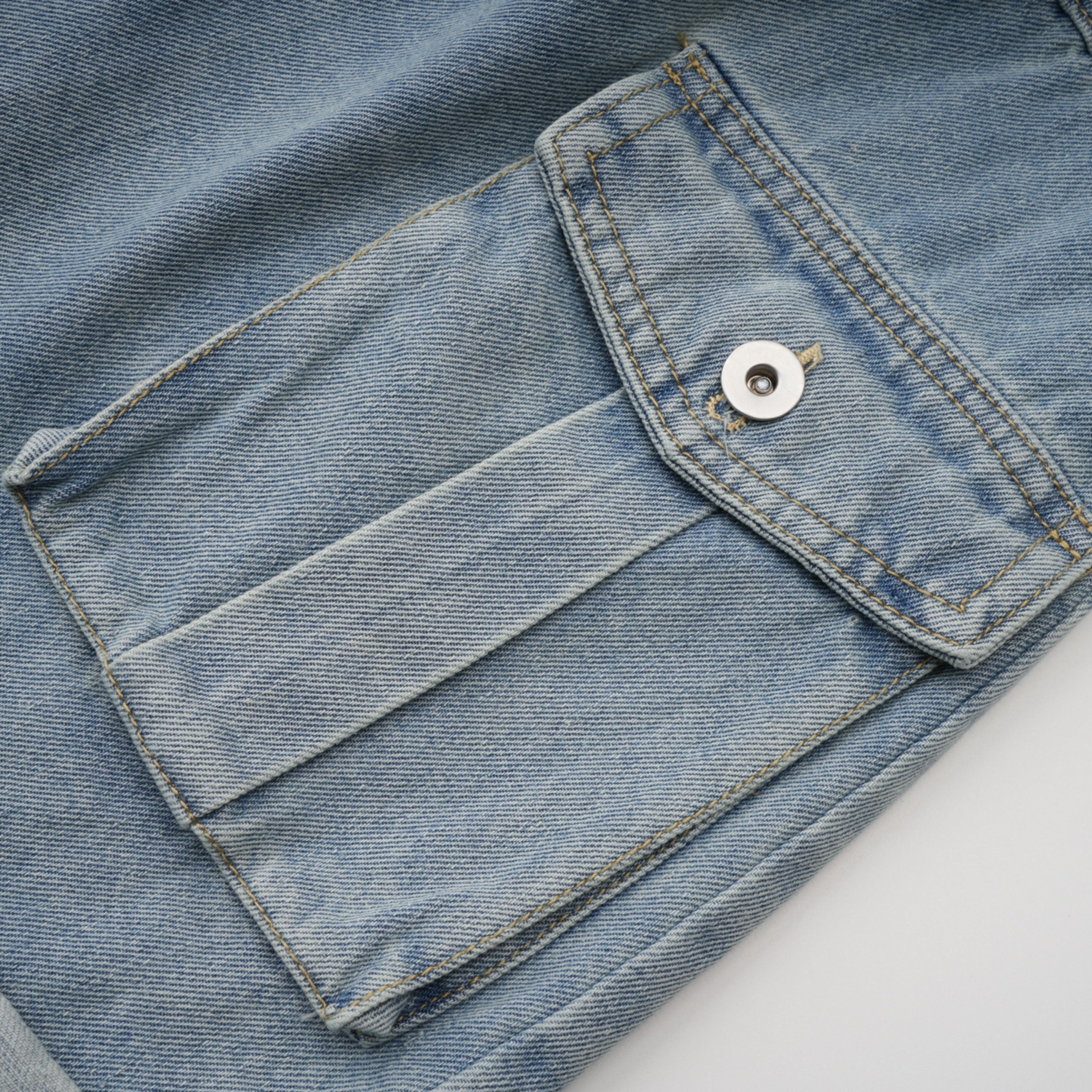 Marta Blue Faded Effect Denim Playsuit (Final Sale-US Only)