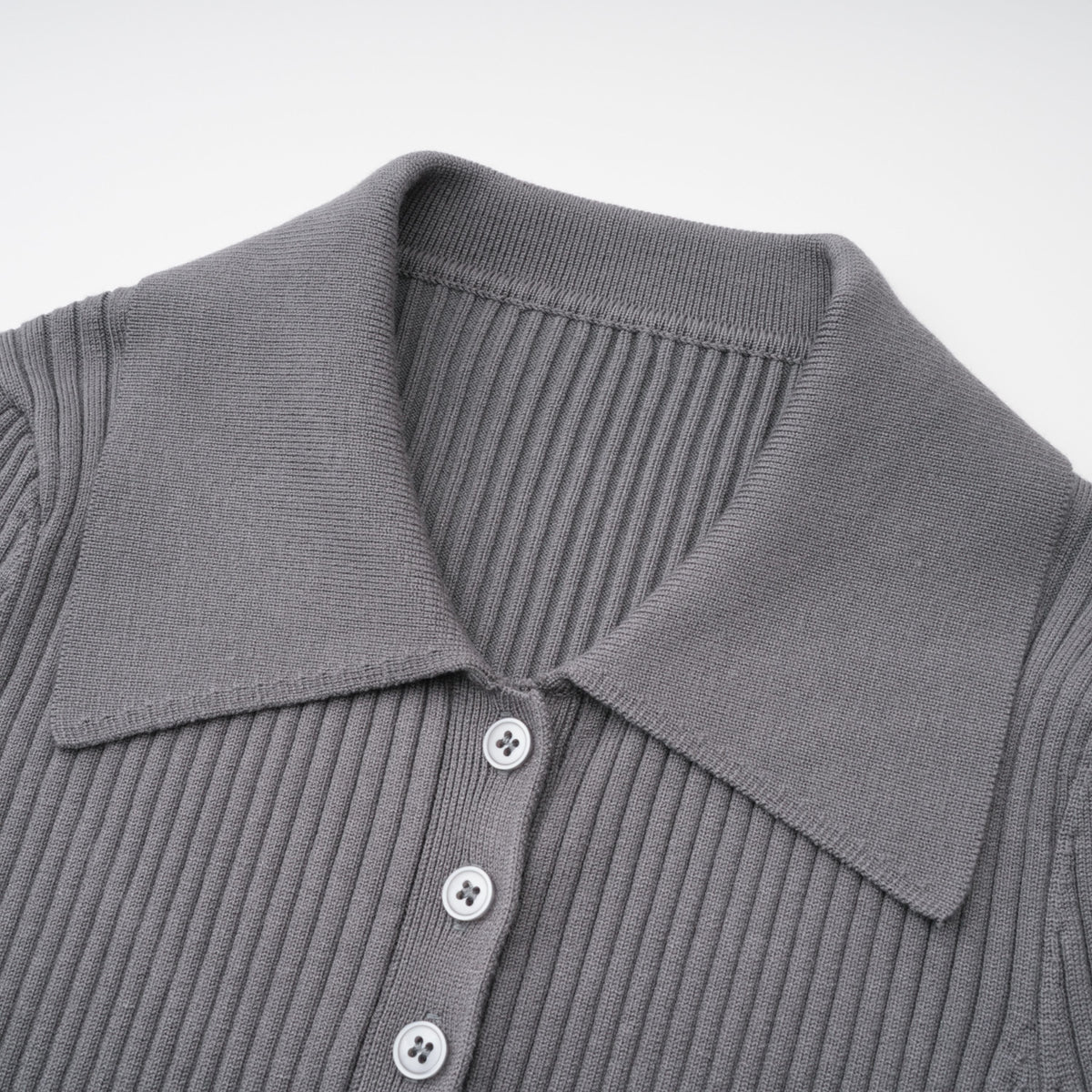 Claire Grey Ribbed Knit Bodysuit & Trousers Set (Final Sale-US Only)