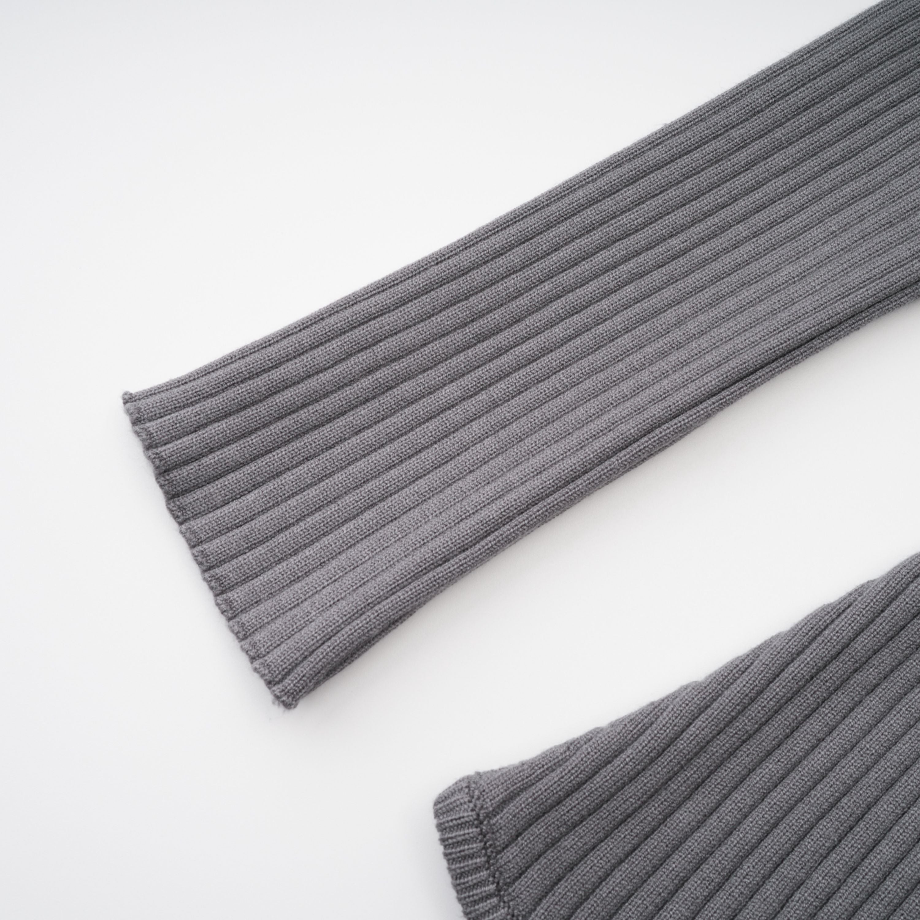 Claire Grey Ribbed Knit Bodysuit & Trousers Set