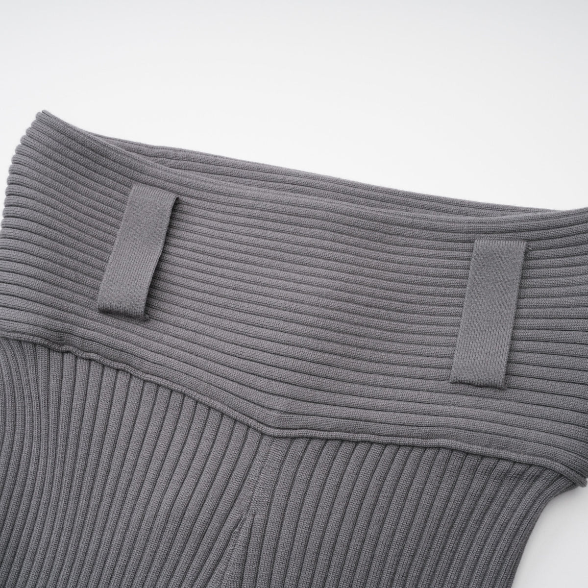 Claire Grey Ribbed Knit Bodysuit & Trousers Set (Final Sale-US Only)