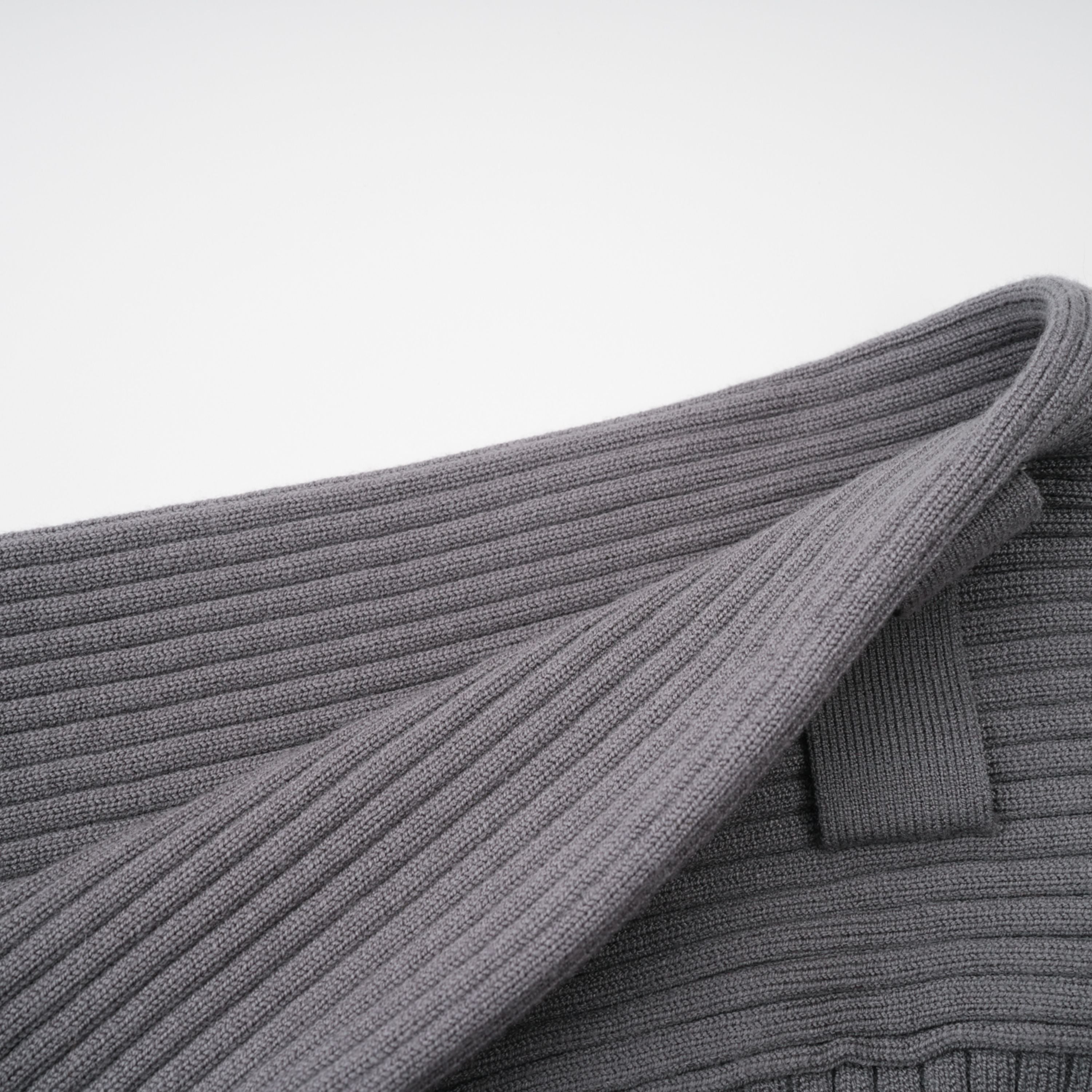 Claire Grey Ribbed Knit Bodysuit & Trousers Set