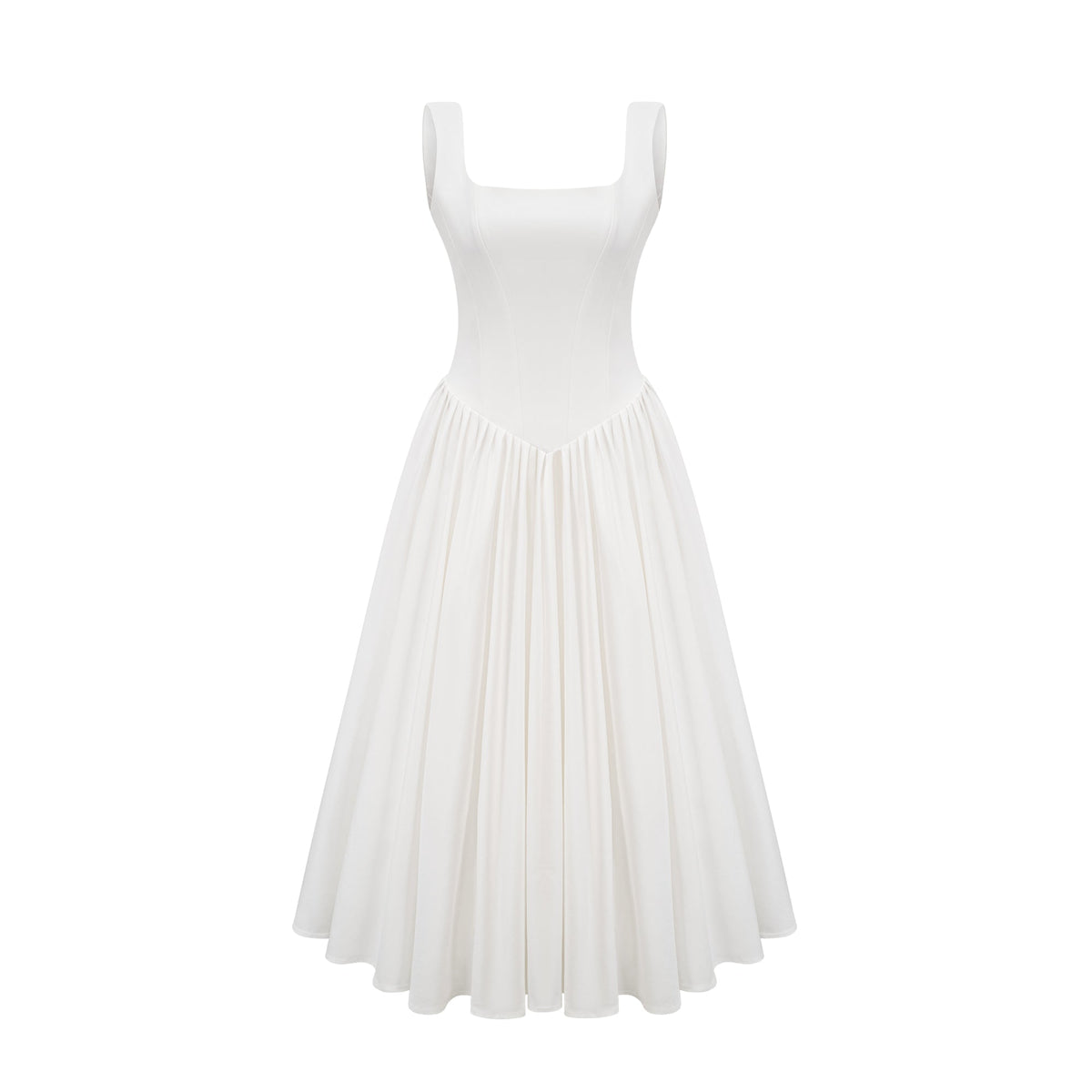 Sadie white pleated corset gown dress