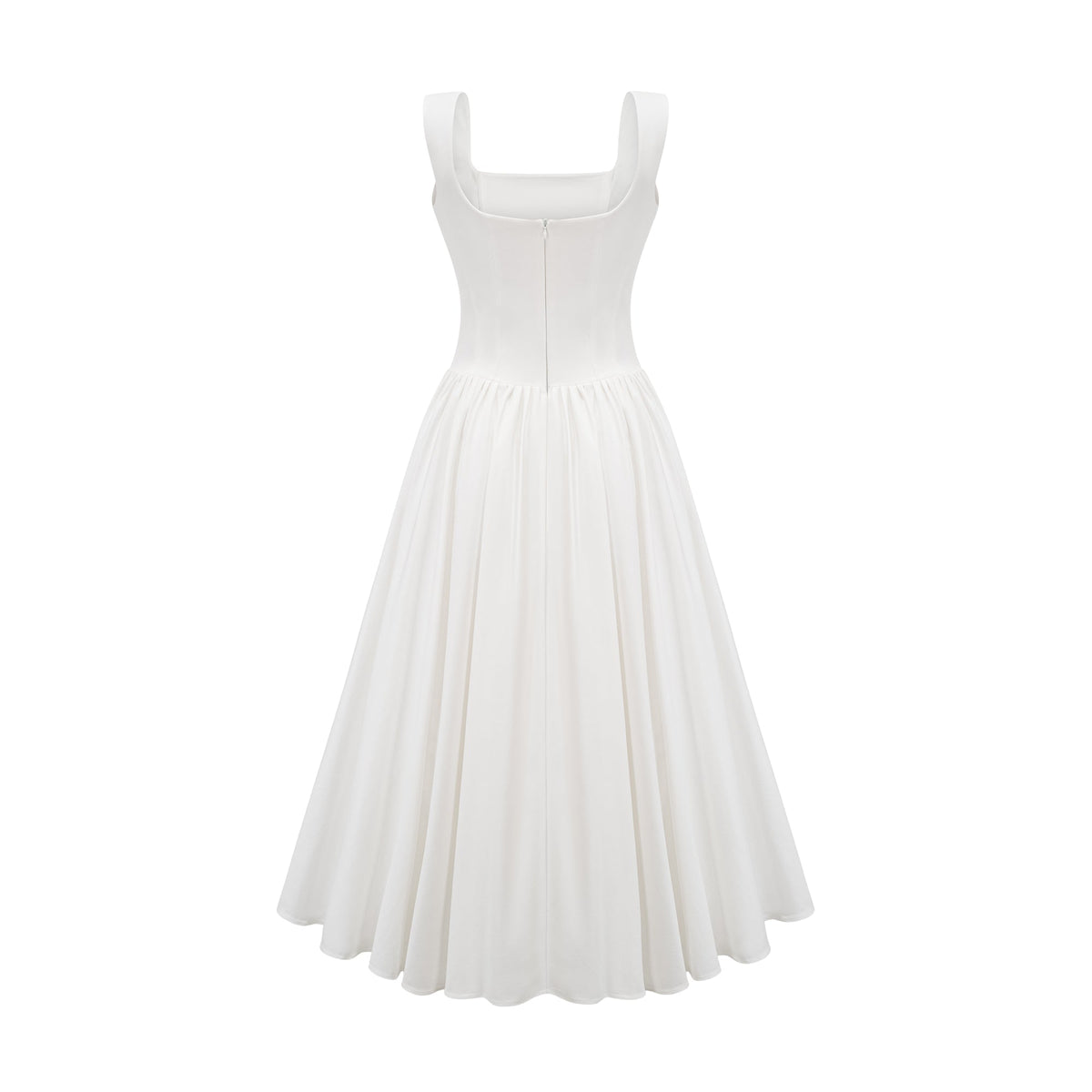 Sadie white pleated corset gown dress