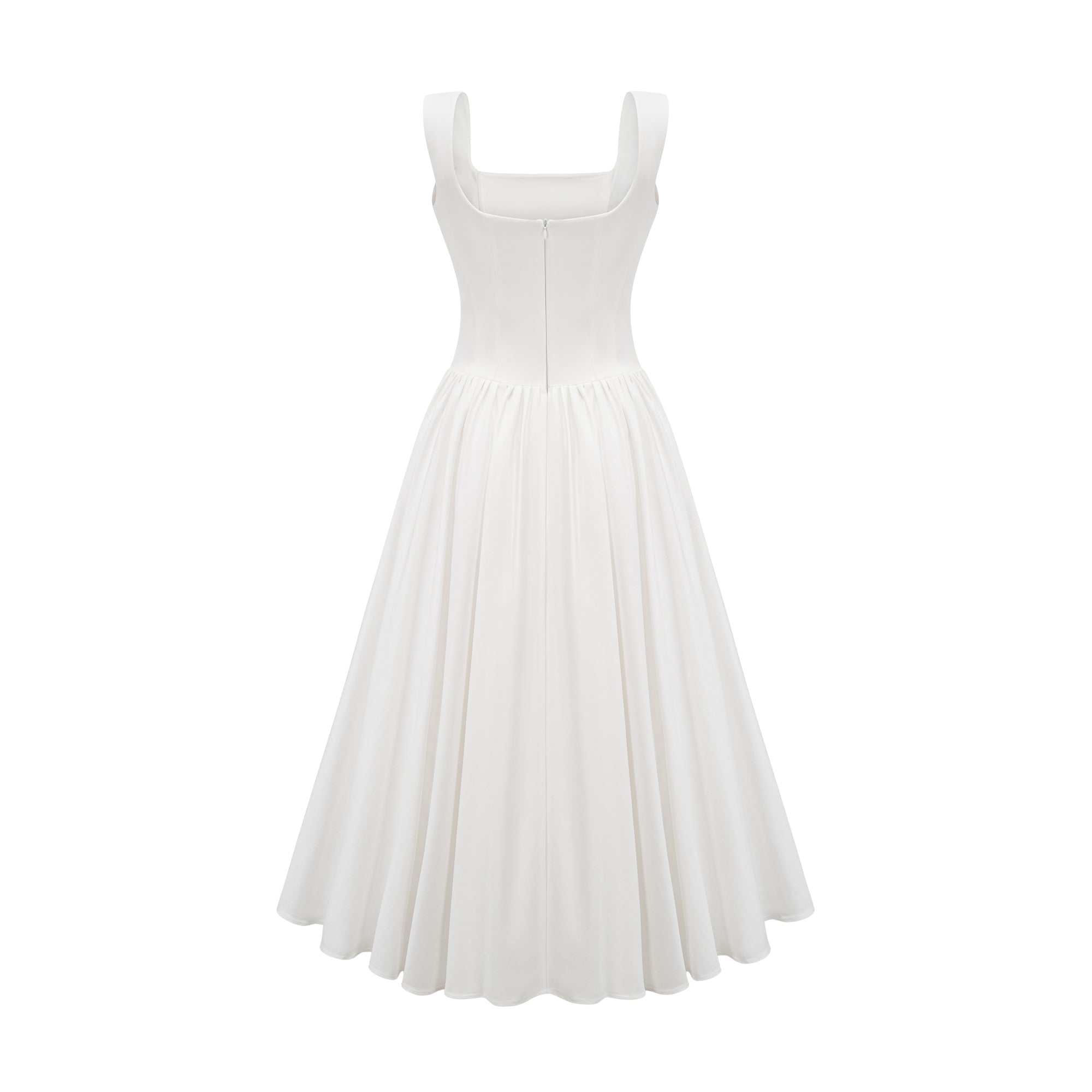 Sadie white pleated corset gown dress (Final Sale-US Only)