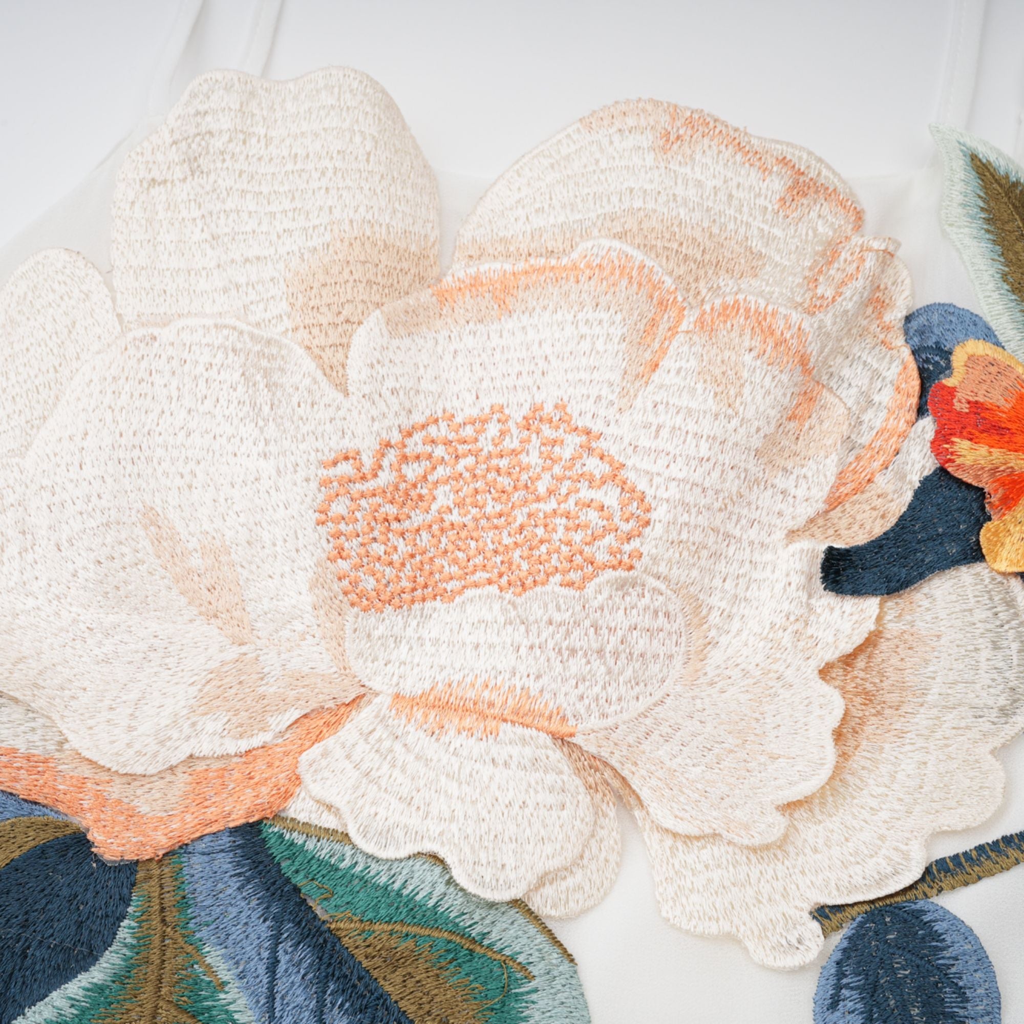 Josette floral-embroidered shirred maxi dress in White (Final Sale-US Only)