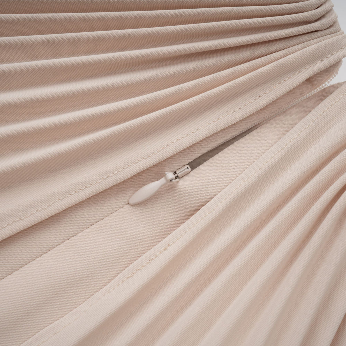 Héloïse neutrals cape pleated midi dress