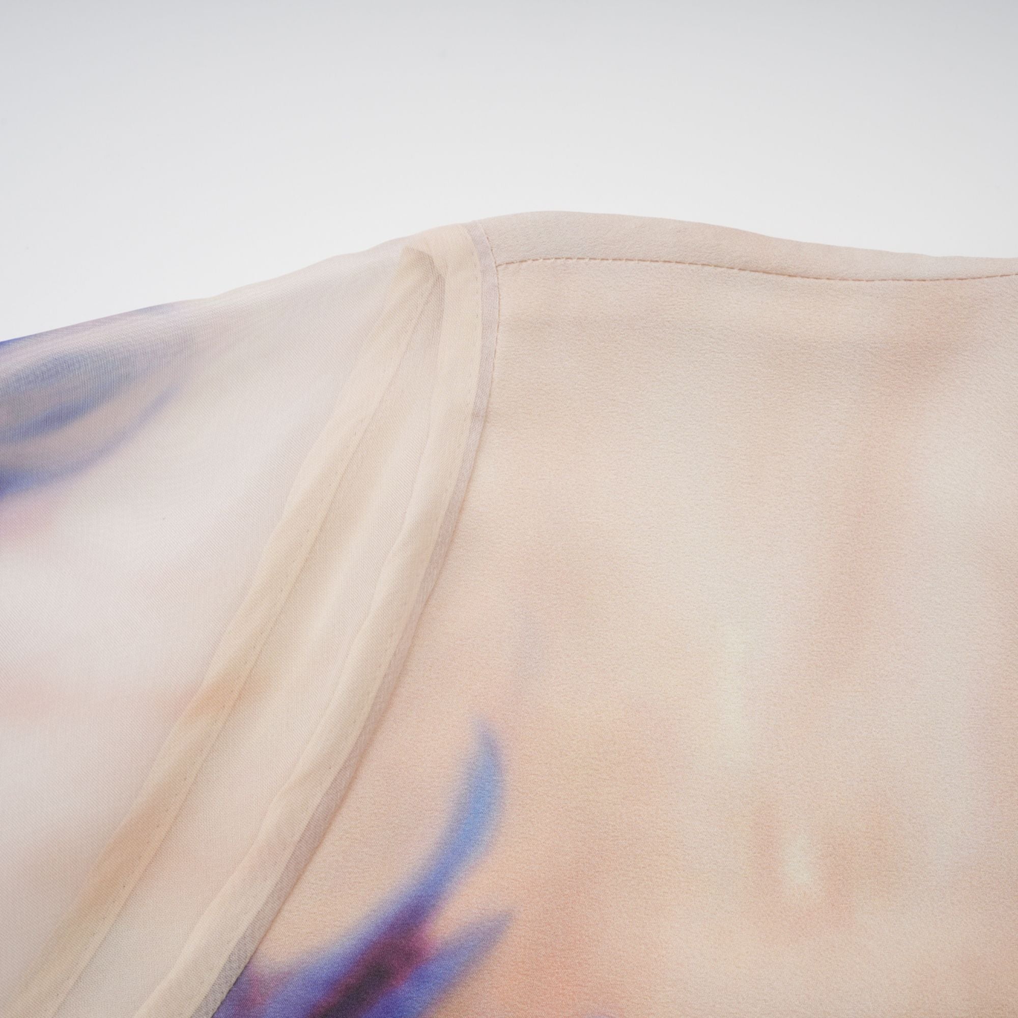 Urbaine smudged graffiti-print silk midi dress