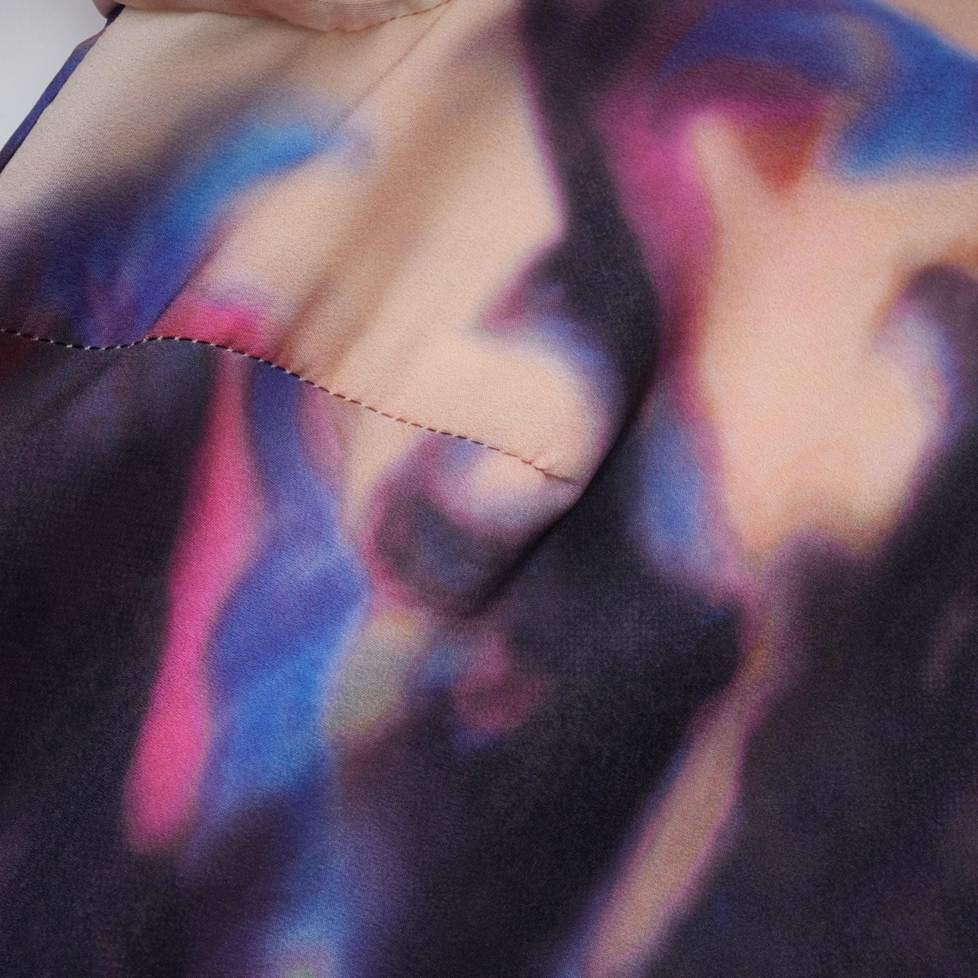 Urbaine smudged graffiti-print silk midi dress (Final Sale-US Only)