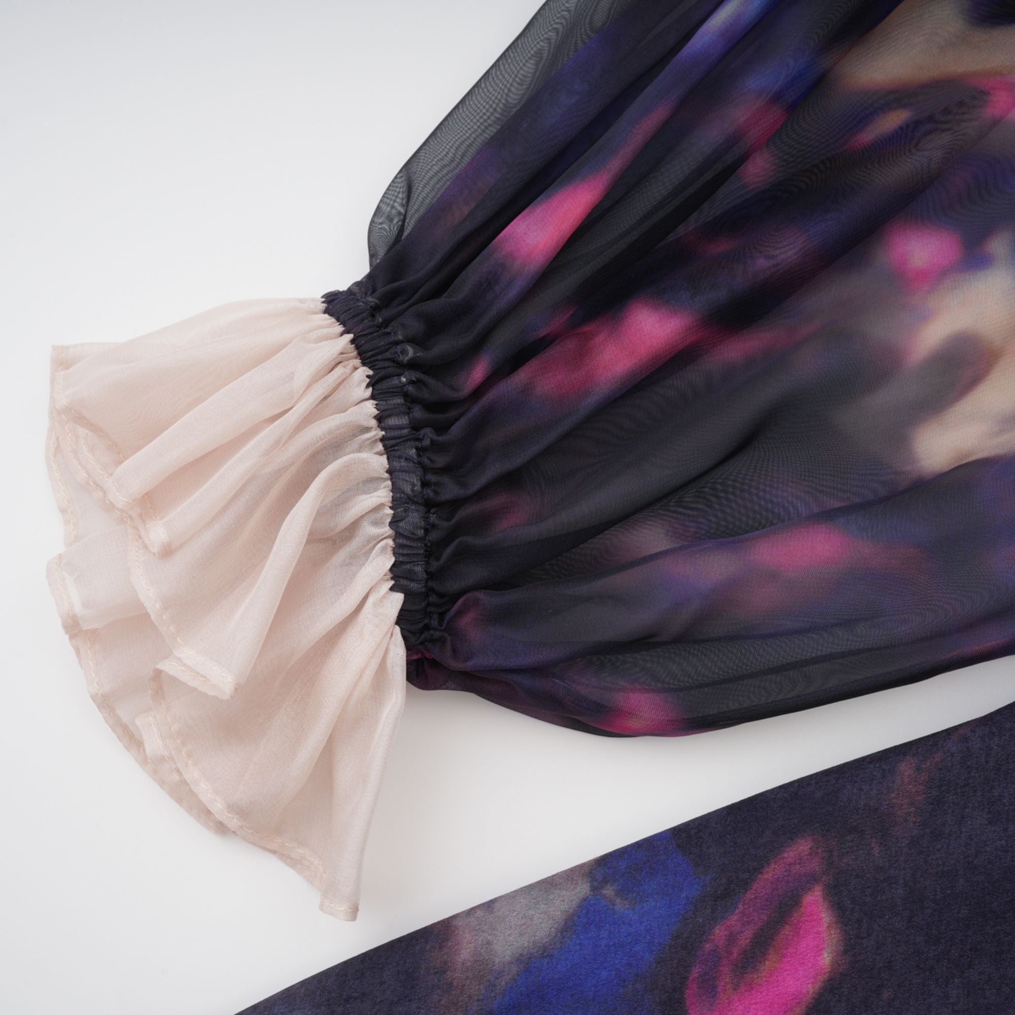 Urbaine smudged graffiti-print silk midi dress (Final Sale-US Only)