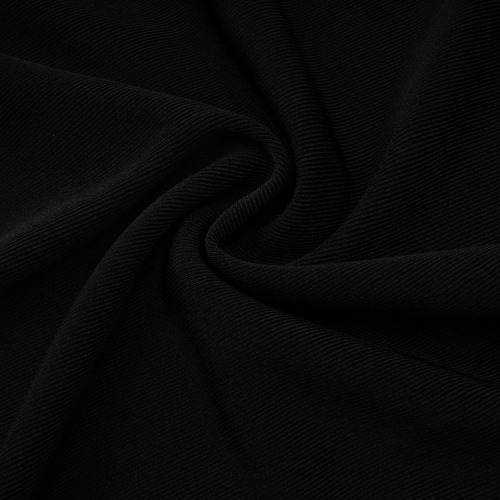 Axelle black floral-appliqué hooded maxi dress