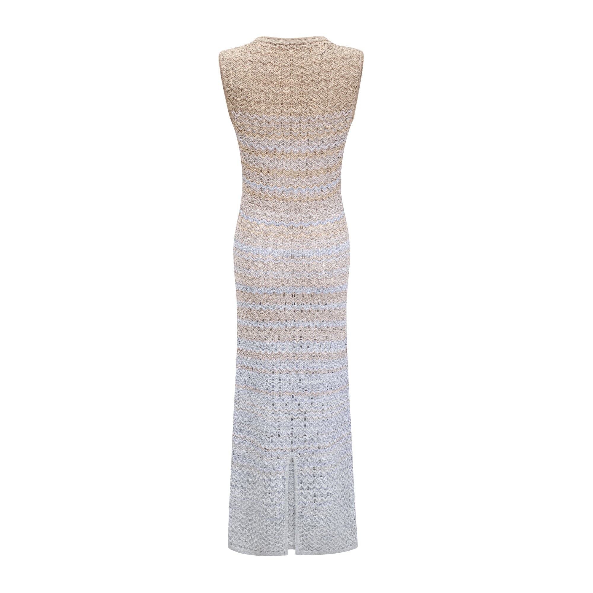 Pauline contrast-color ribbed-knitted midi dress