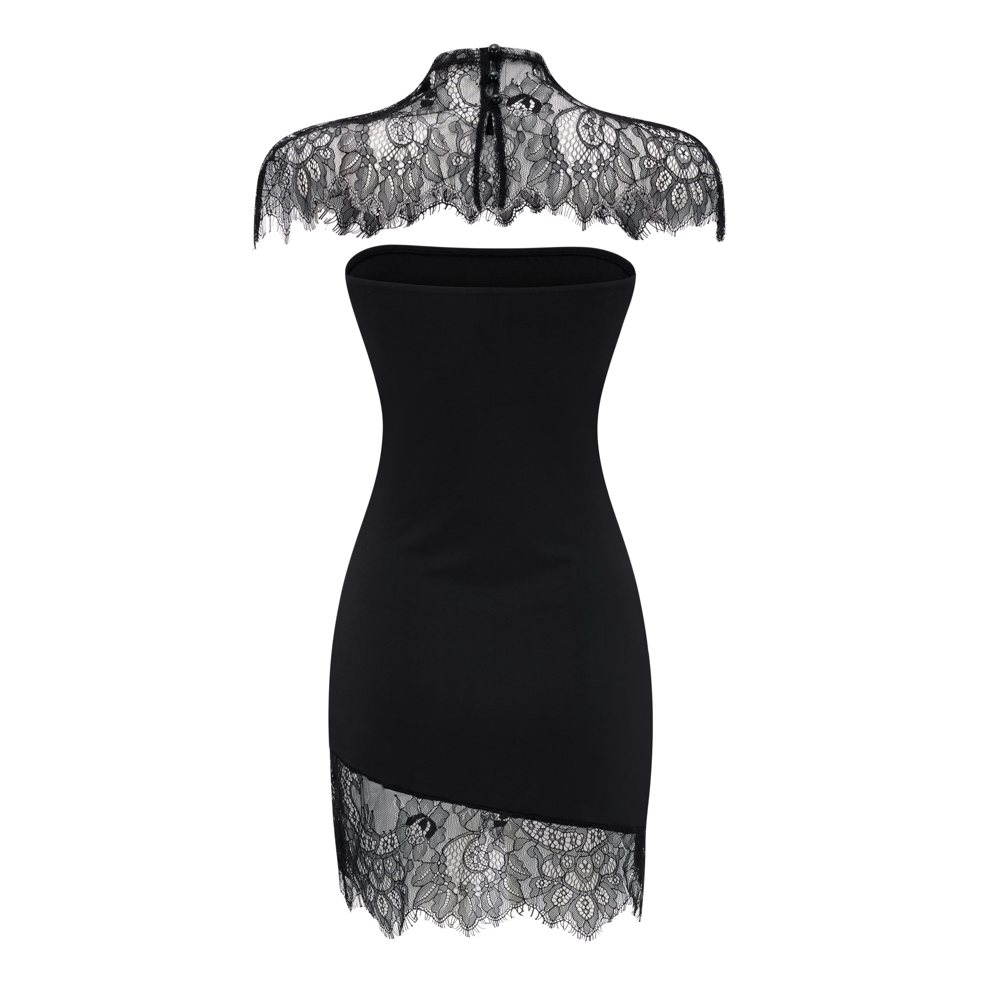 Alvaro Black Lace Shawl & Dress Set