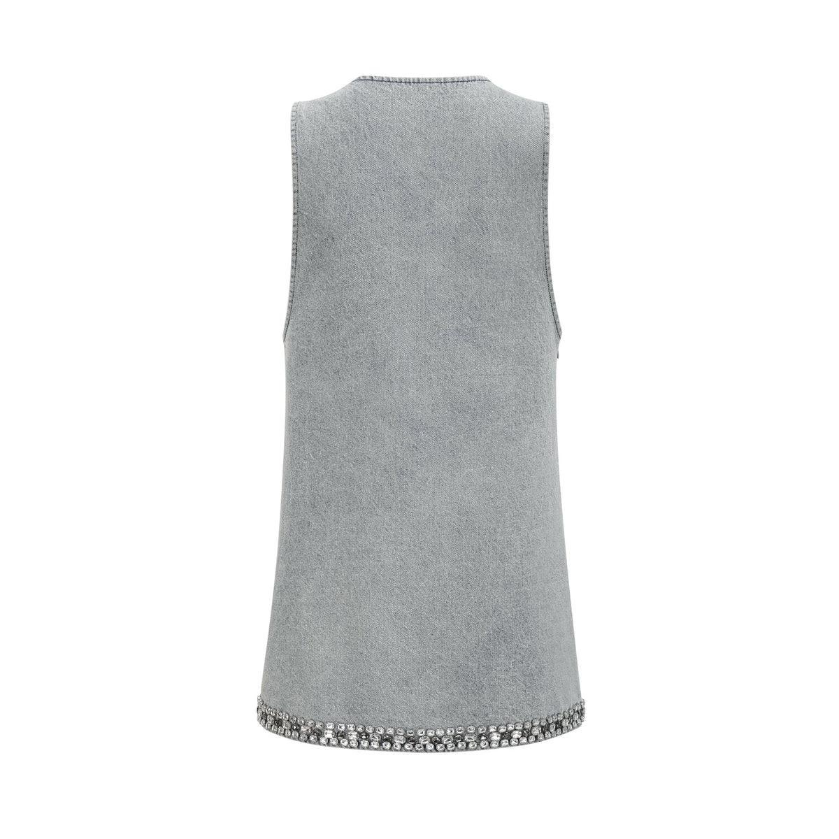Daphné blue crystal sleeveless denim mini dress (Final Sale-US Only)