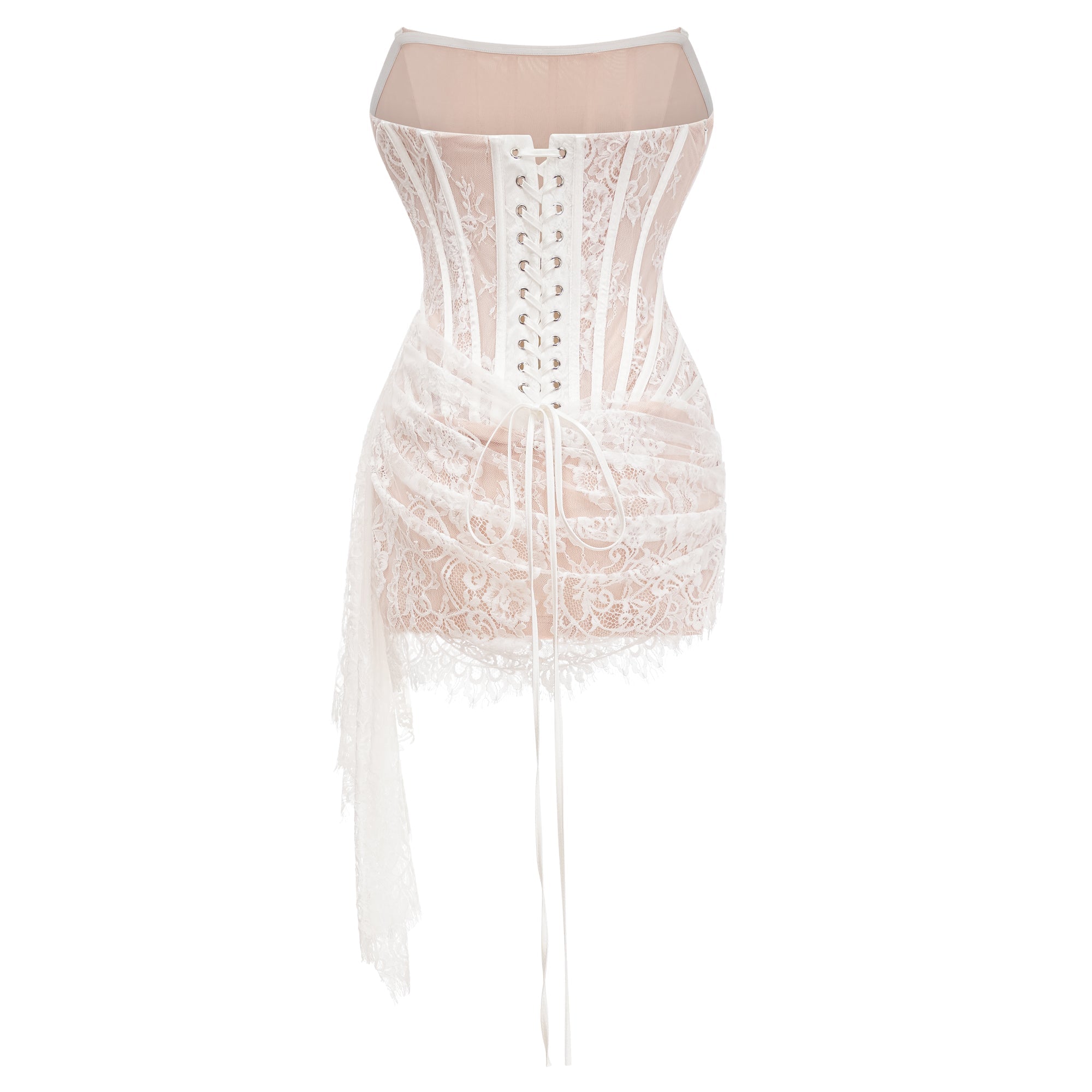Margherita White Floral Lace Dress & Skirt Set (Final Sale-US Only)