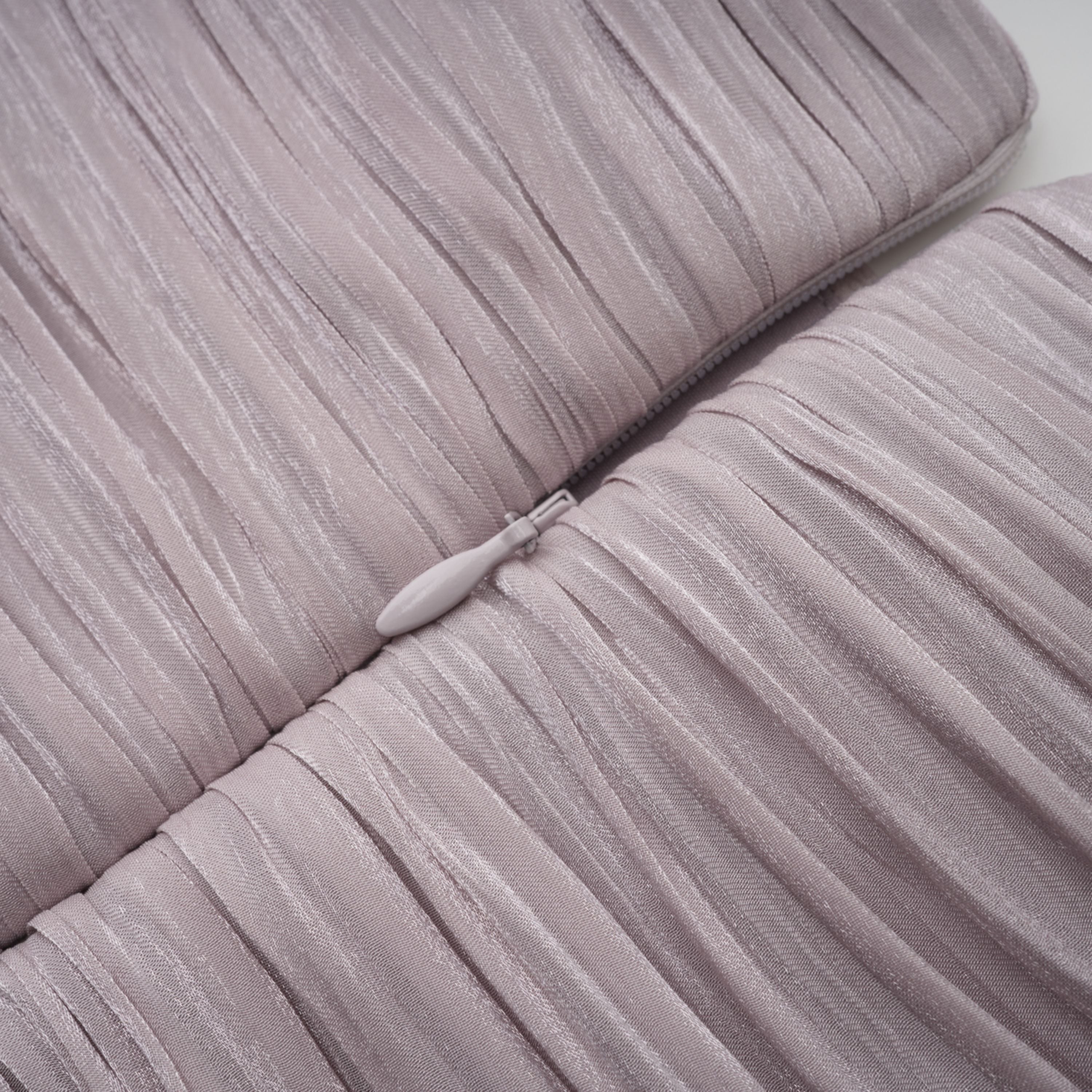 Nerida Silver Turtleneck Ruched Maxi Dress
