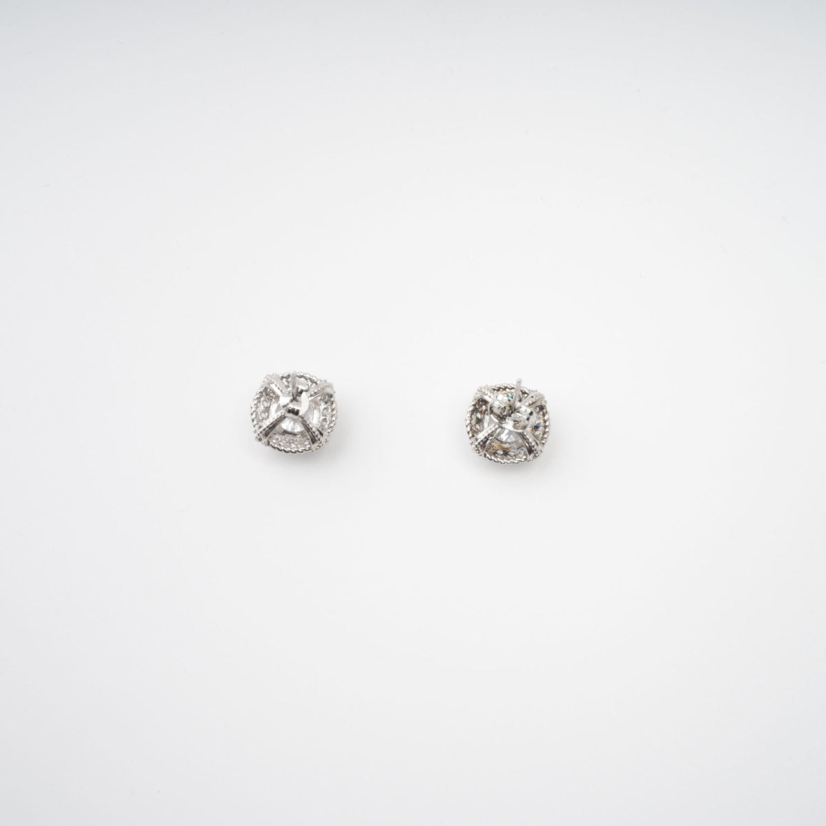 Blanche White Crystal Embellished Earrings