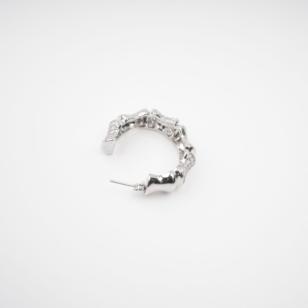 Léa Silver Tone Crystal Embellished Earrings