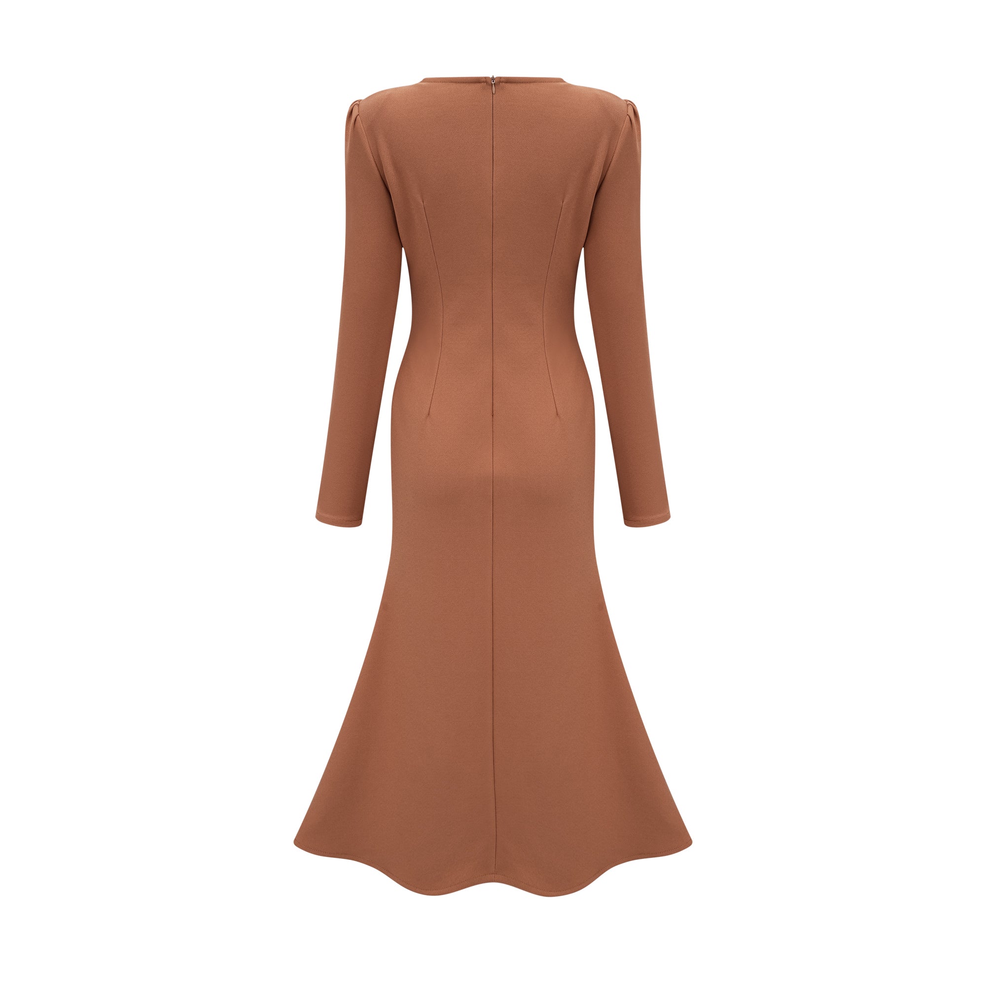 Doriane khaki sequin-embellished midi dress