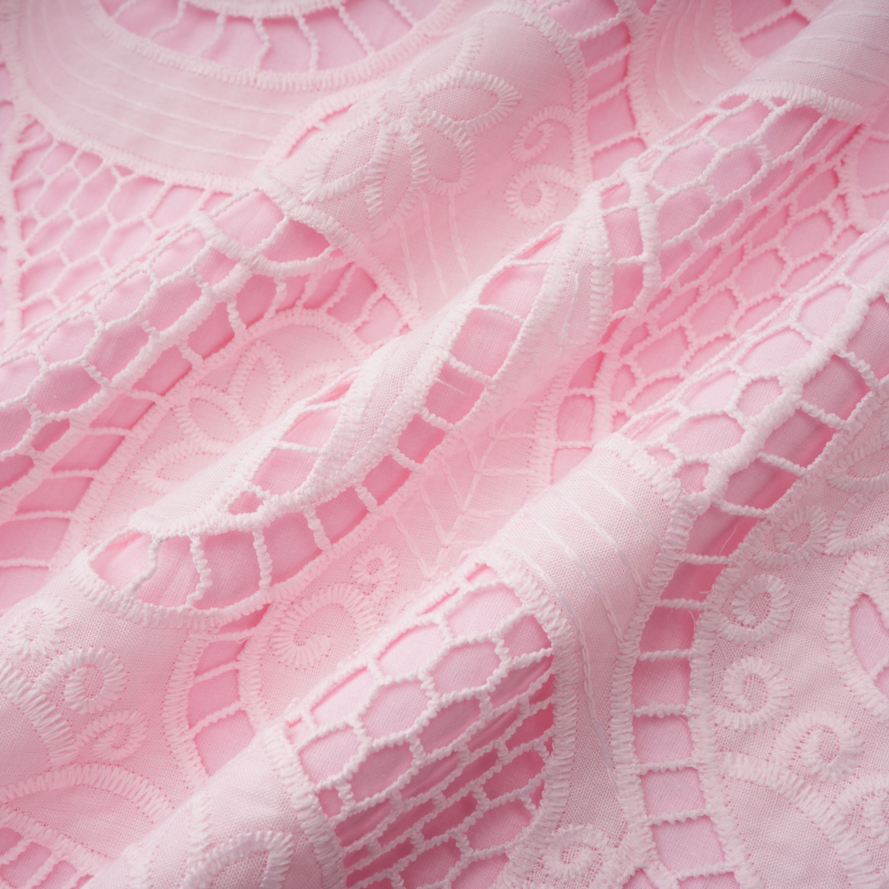 Joséphine Pink Embroidered Blouse & Skirt Set