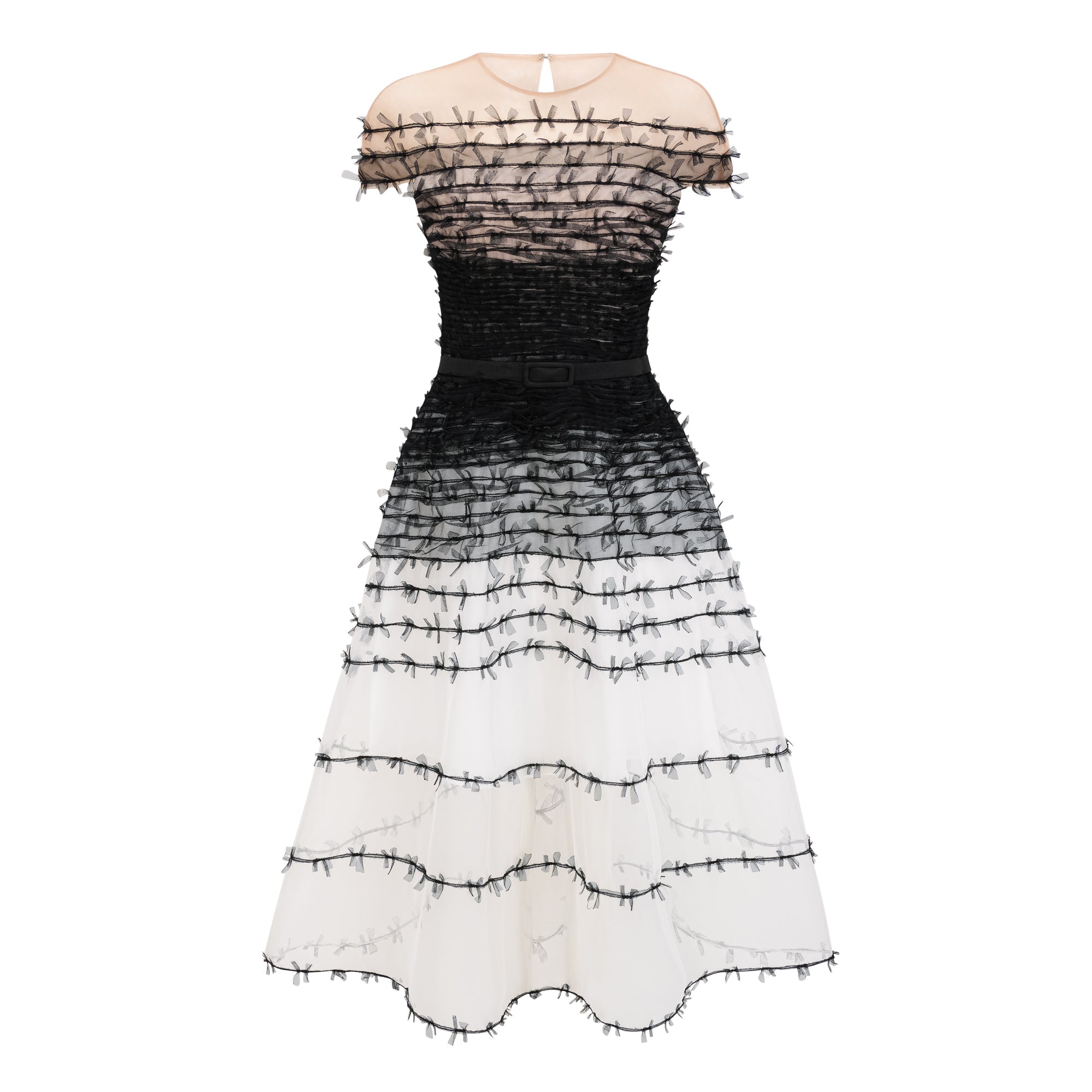 Eléonore Color Block Tulle Midi Dress (Final Sale-US Only)