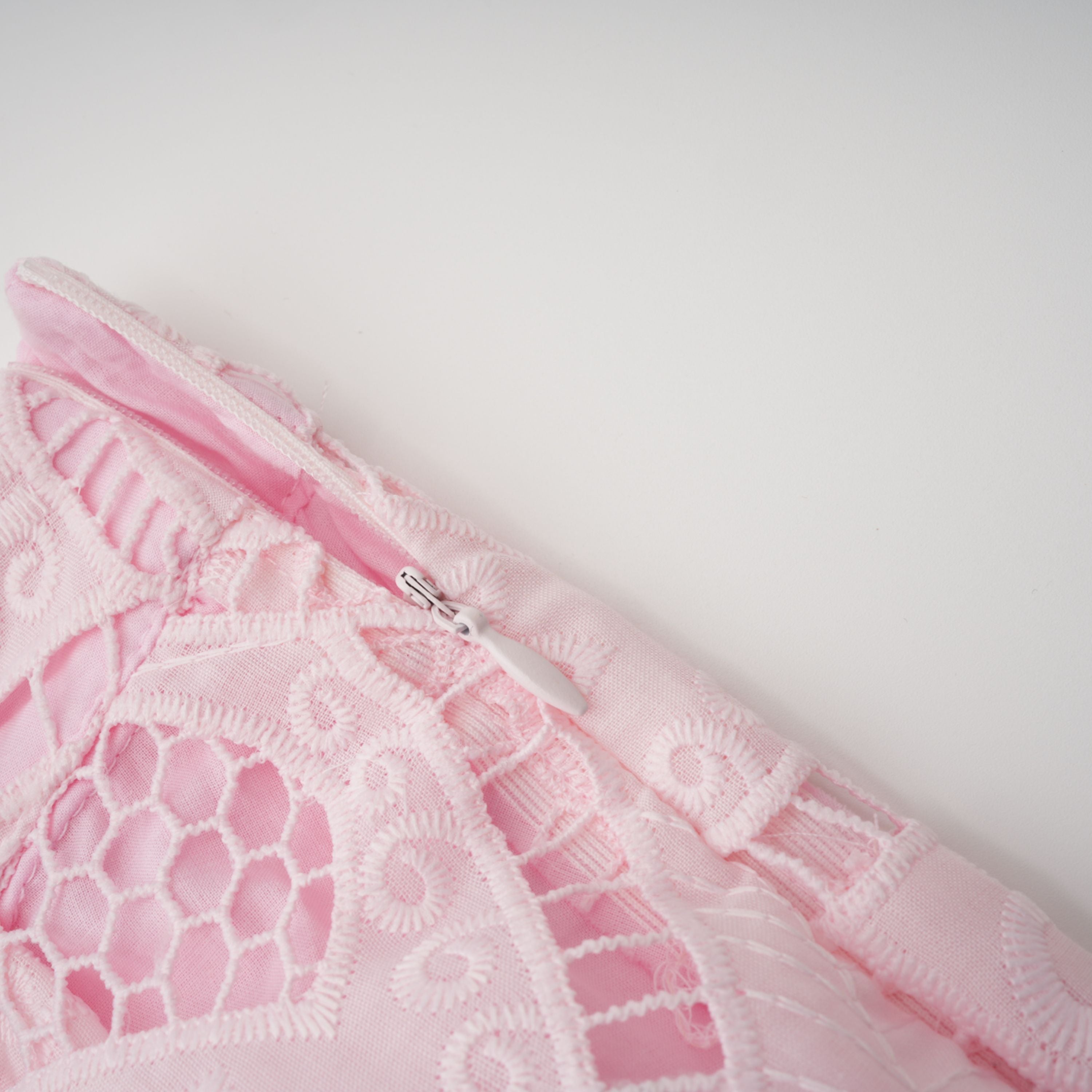 Joséphine Pink Embroidered Blouse & Skirt Set