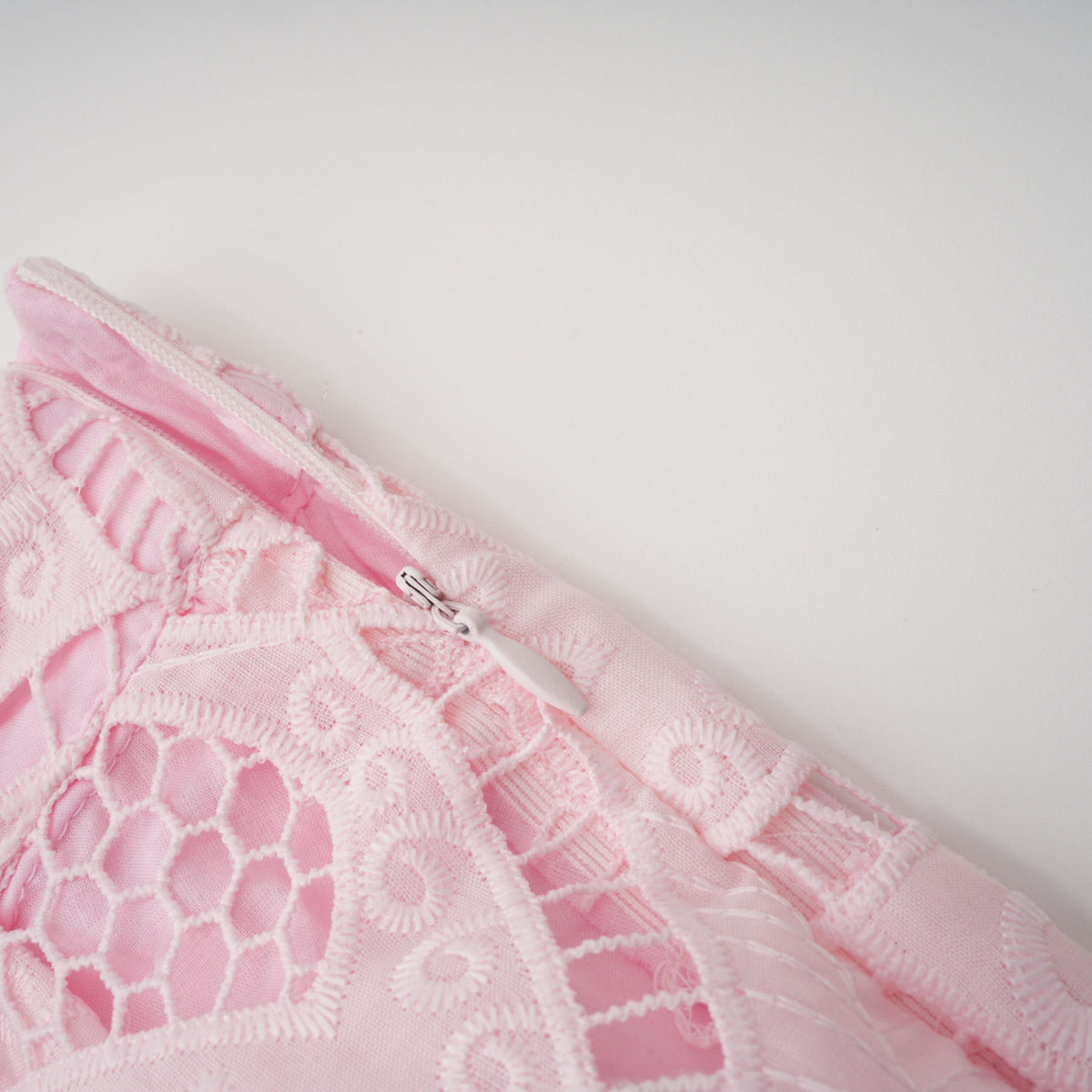 Joséphine Pink Embroidered Blouse & Skirt Set