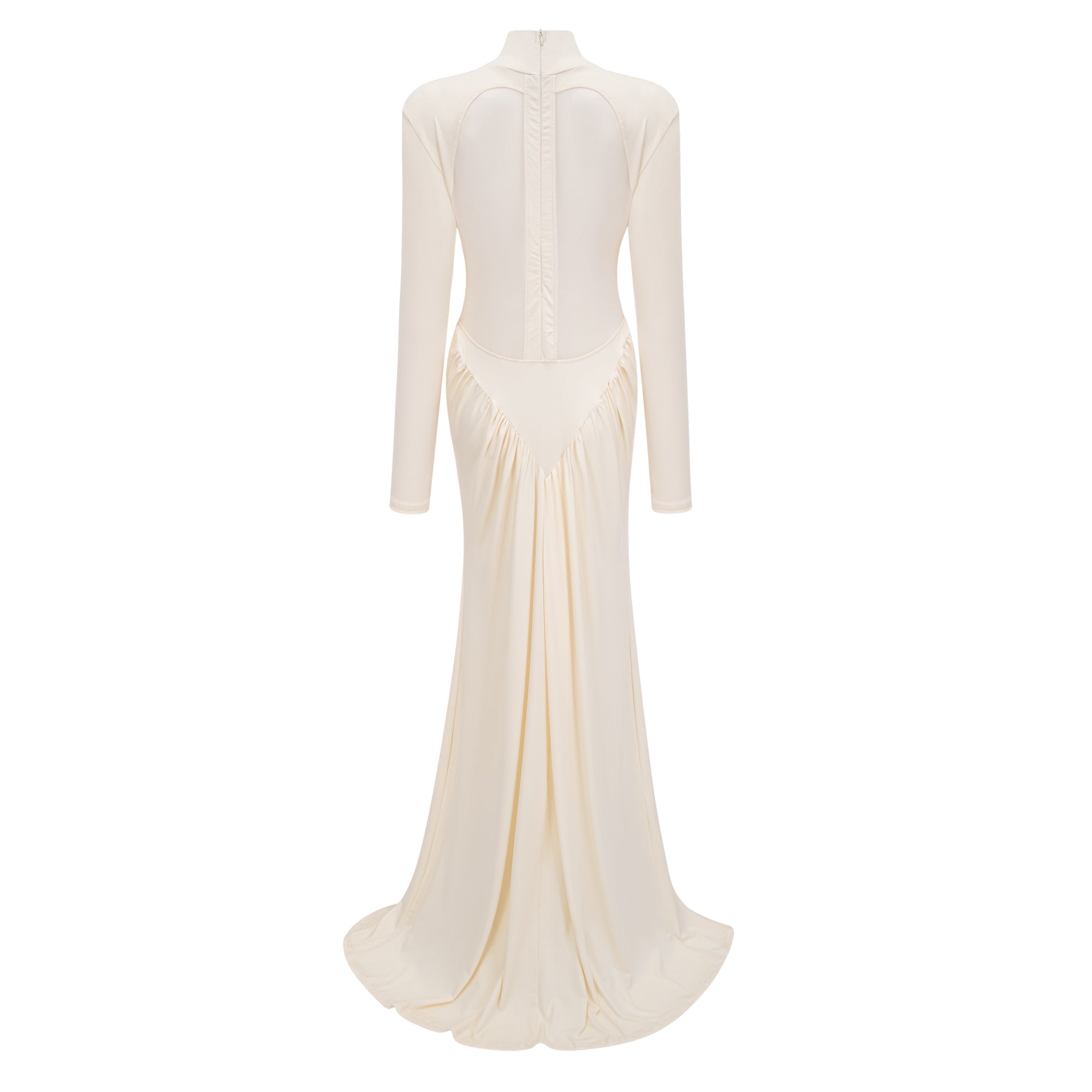 Harriet White Cut Out Ruched Maxi Dress (Final Sale-US Only)