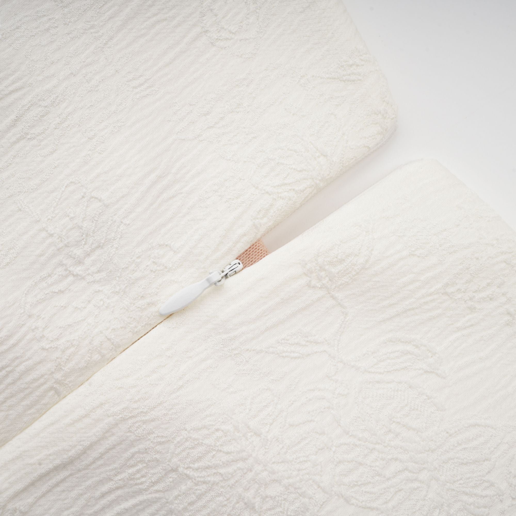 Coralie white petal-detail buttoned mini dress