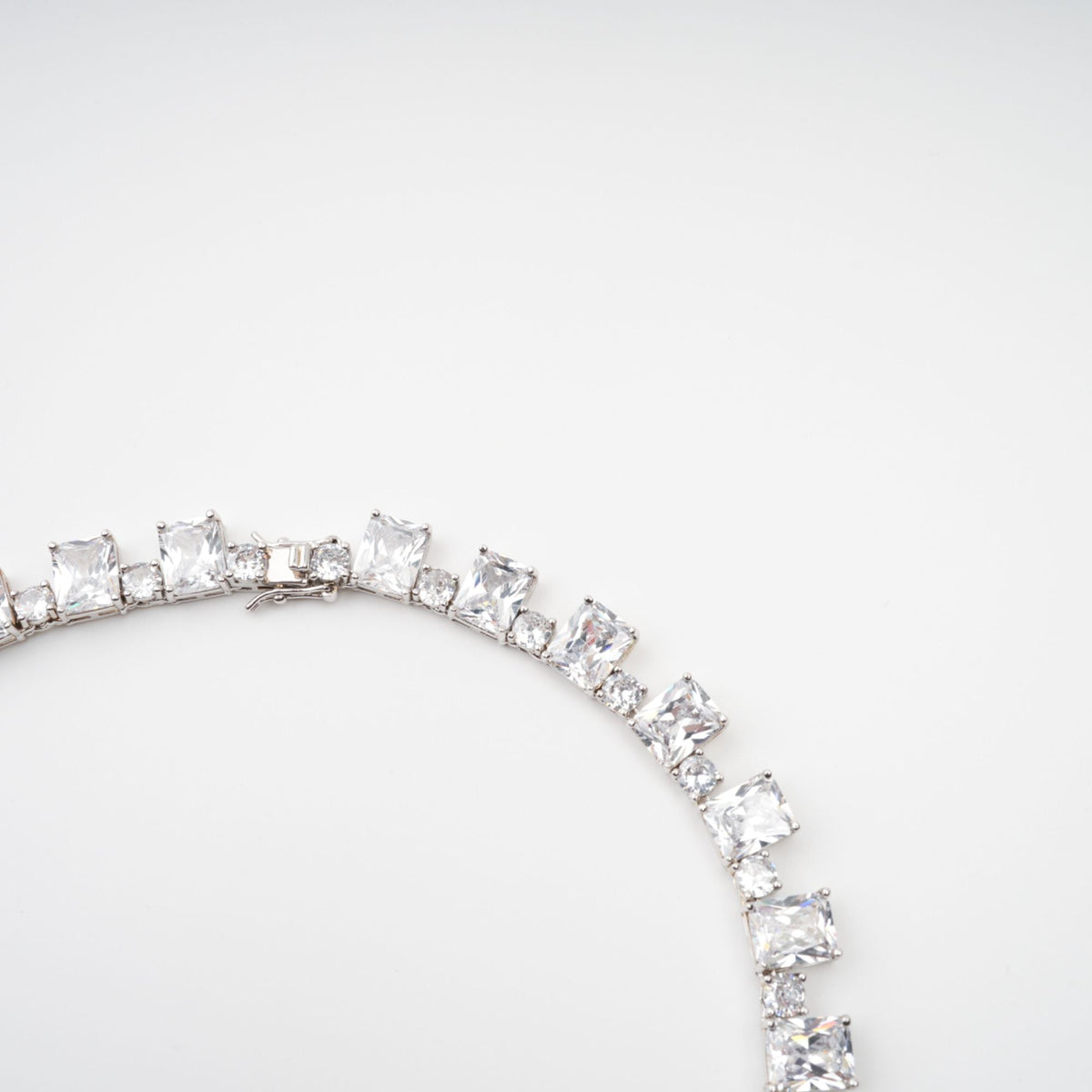 Mathilde Silver Tone Crystal Embellished Necklace