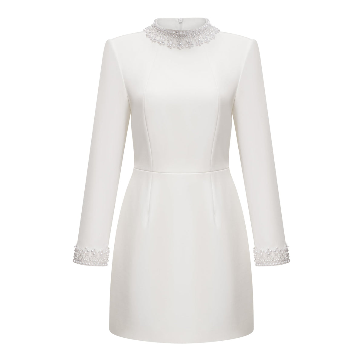 Bernadette White Faux Pearl Mini Dress