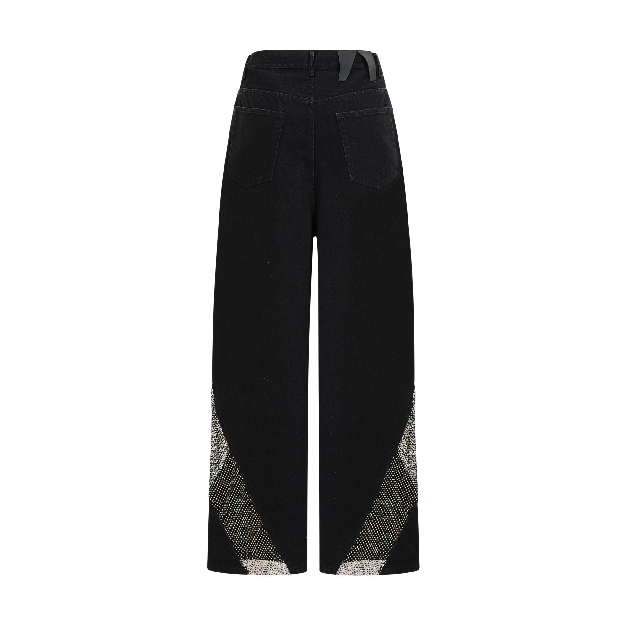 Thérèse mesh-panel wide-leg jeans (US Only)